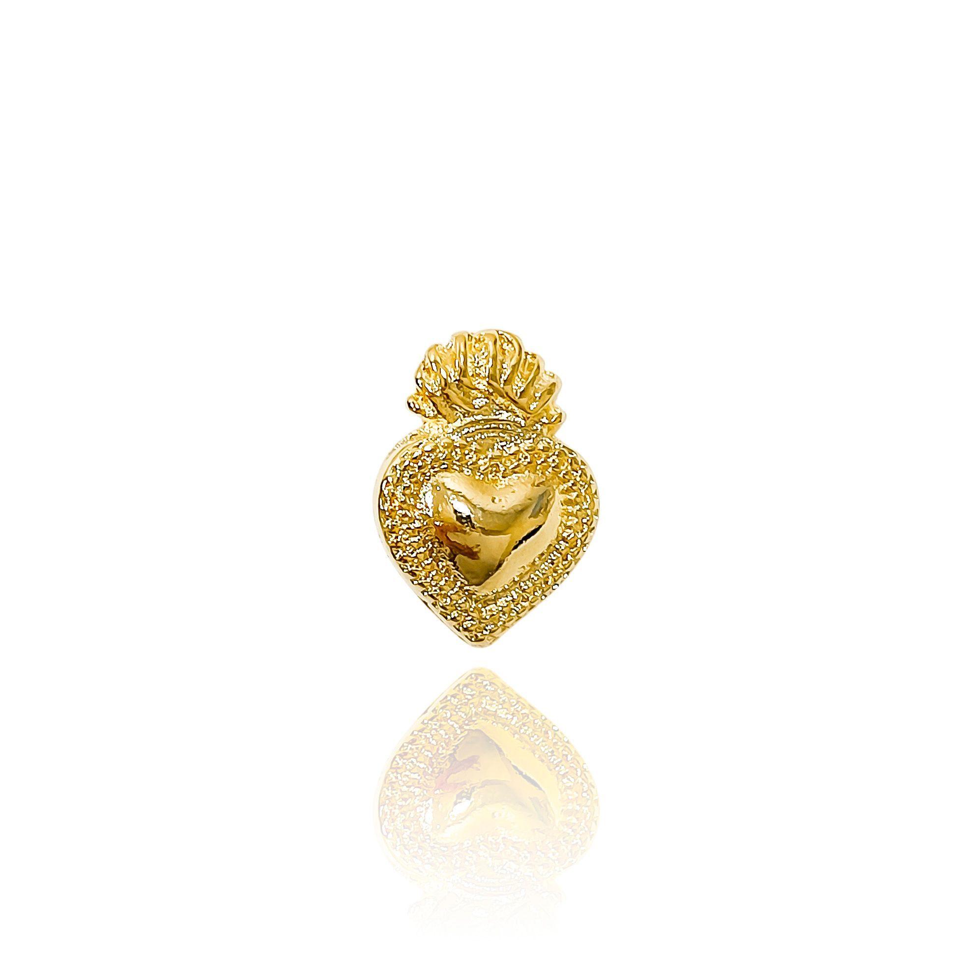 Colgante Corazón Detente Mini Enchapado Oro 18K-0