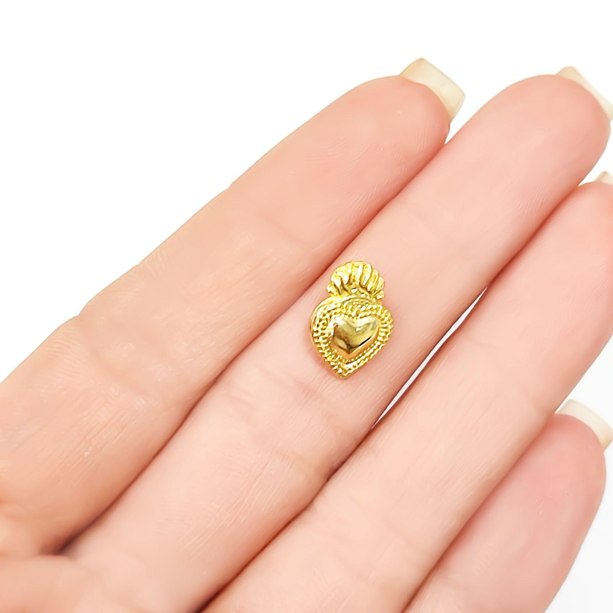 Colgante Corazón Detente Mini Enchapado Oro 18K-2