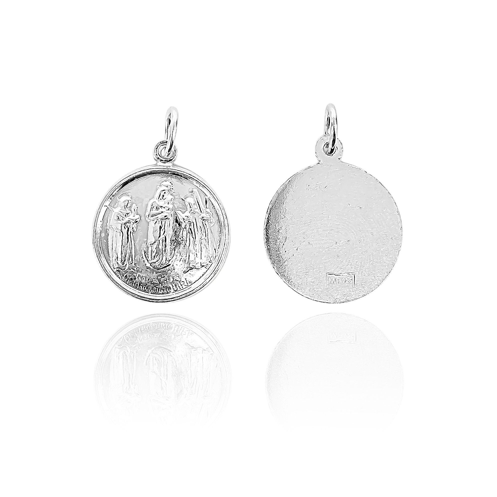 Colgante Medalla Nuestra Señora De Chiquinquira 18mm Plata Fina 925-2