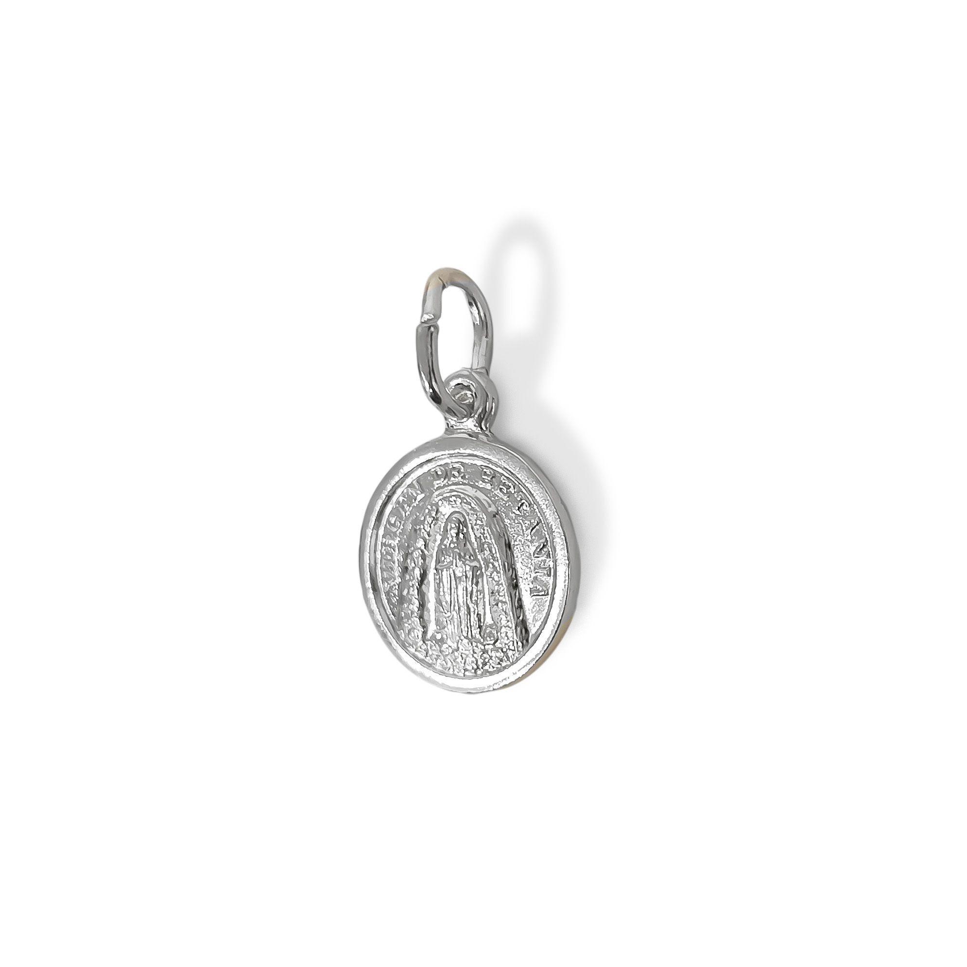 Colgante Medalla Virgen De Betania 10mm Plata Fina 925-2