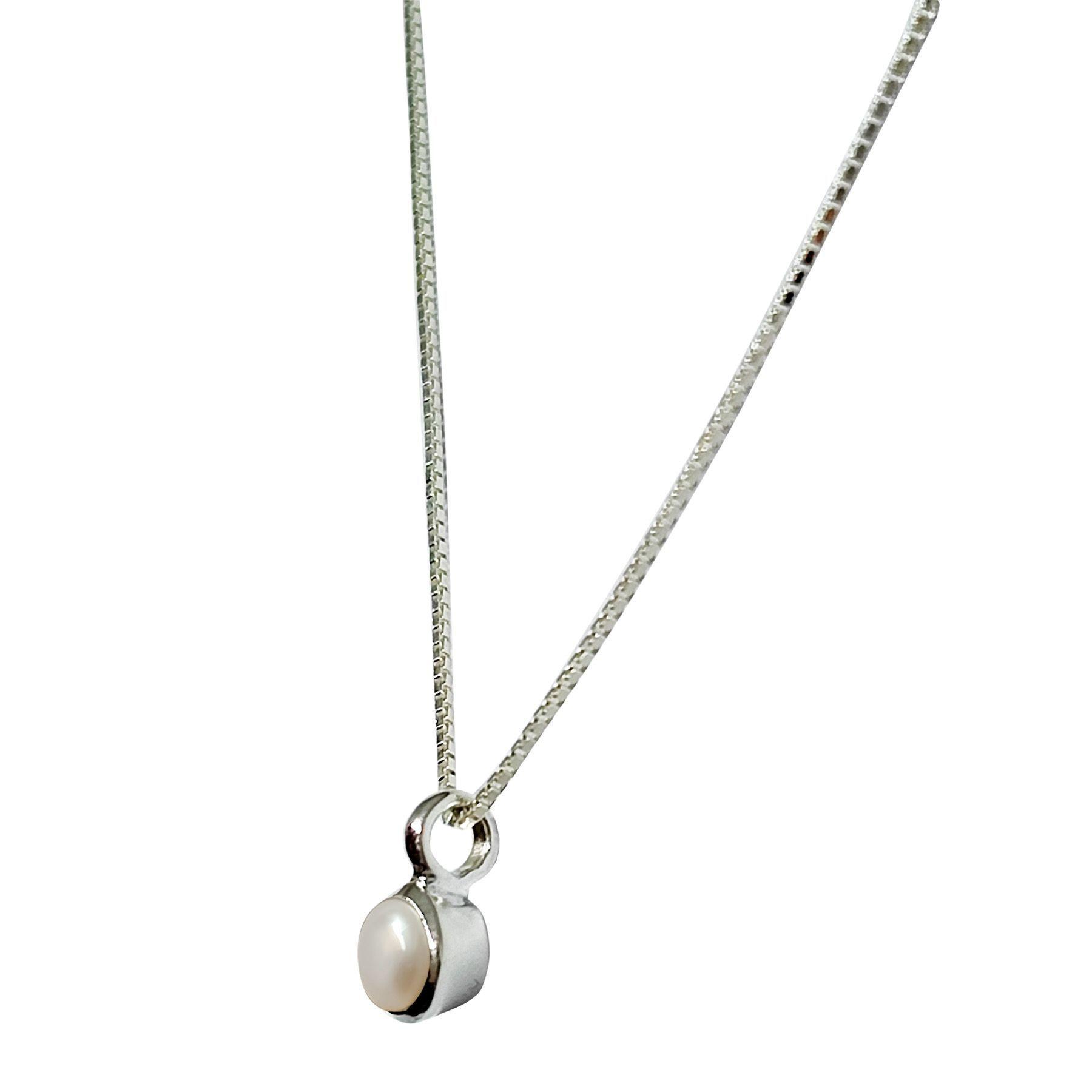 Collar Naisha Perla Plata Fina 925-3