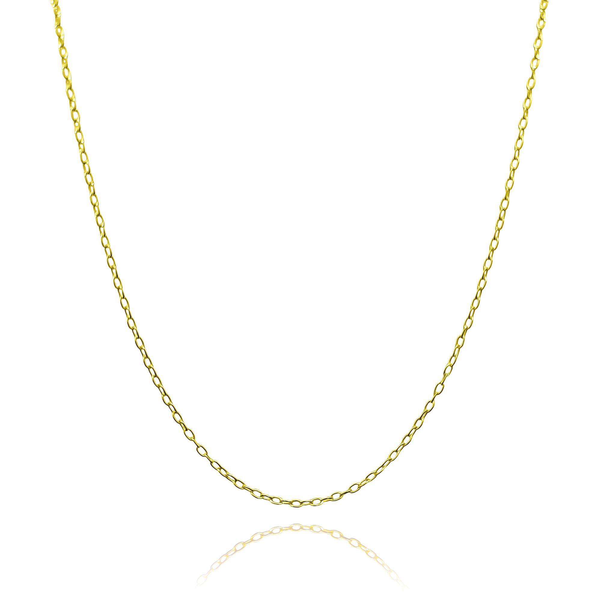 Cadena Eslabón Limado 2x2mm Enchapado Oro 18K-2