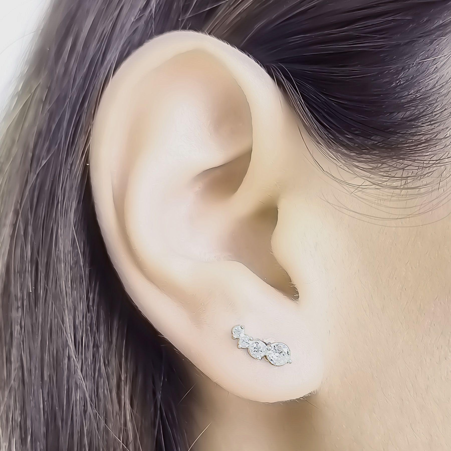 Aros 4 Circones Plata Fina 925-2