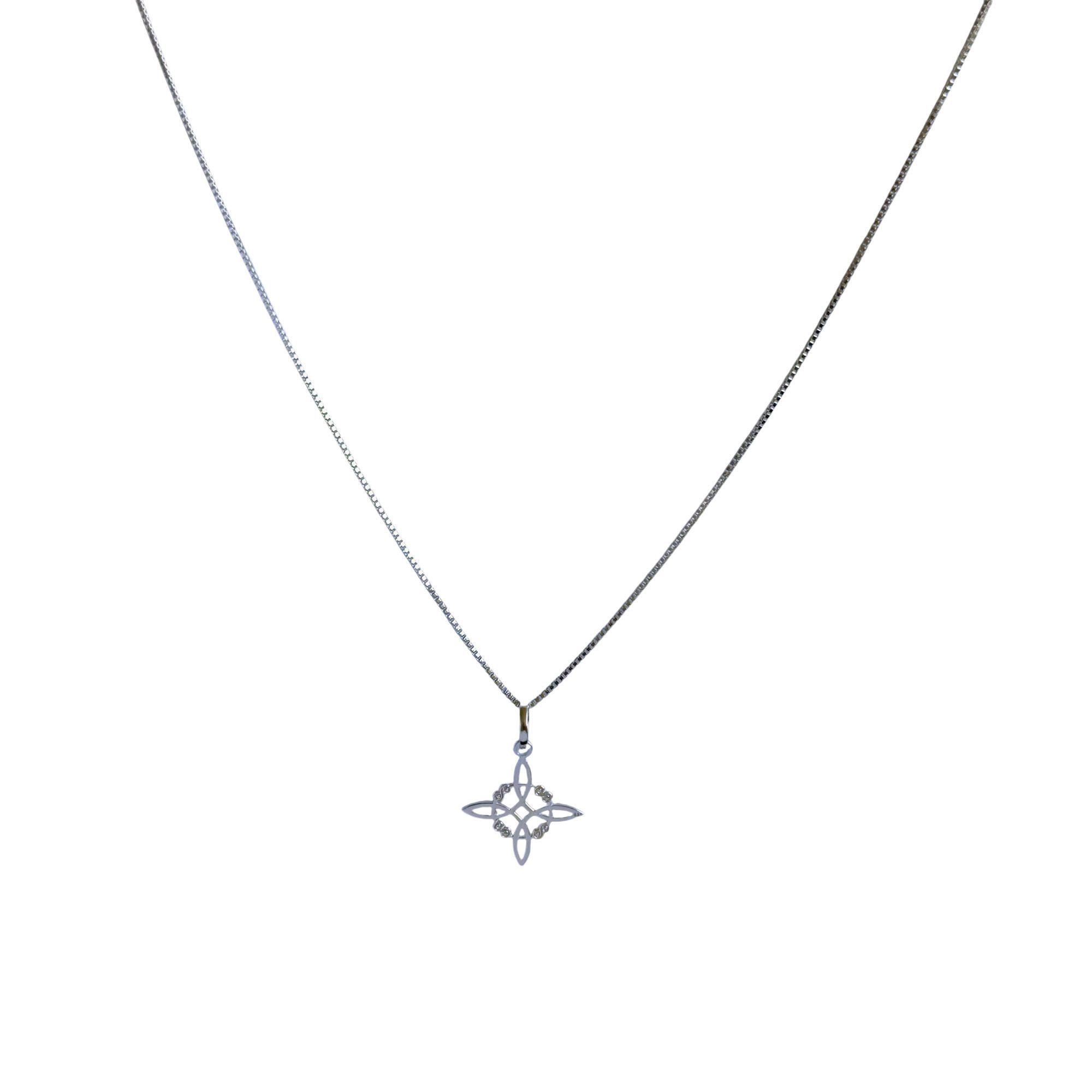 Collar Nudo De Brujas Fino Plata Fina 925 -0