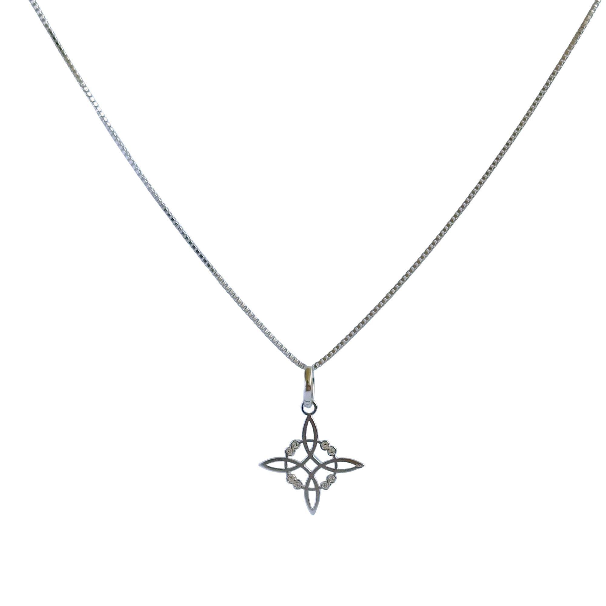 Collar Nudo De Brujas Fino Plata Fina 925 -2