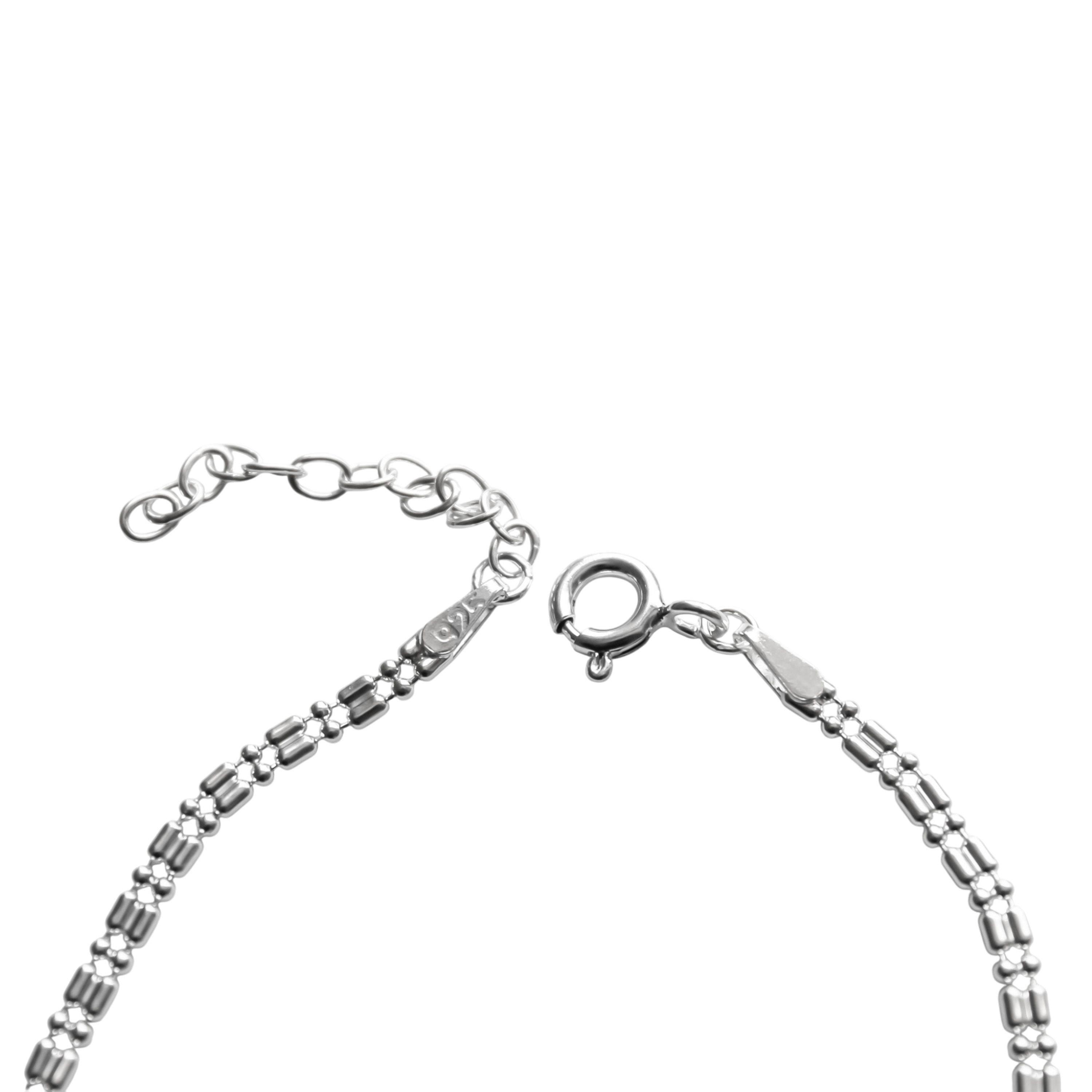 Pulsera 12 Circones Blanco Plata Fina 925-3