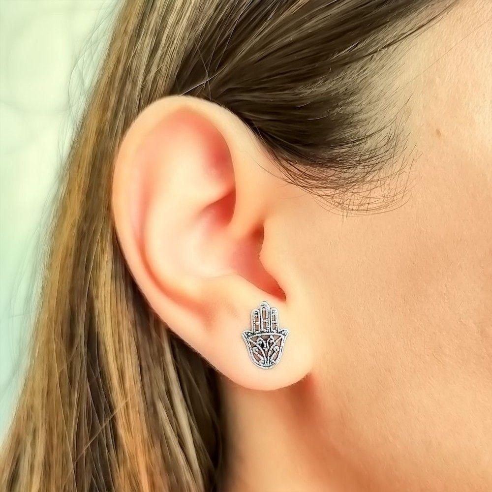 Aros Mano Fátima Plata Fina 925-2