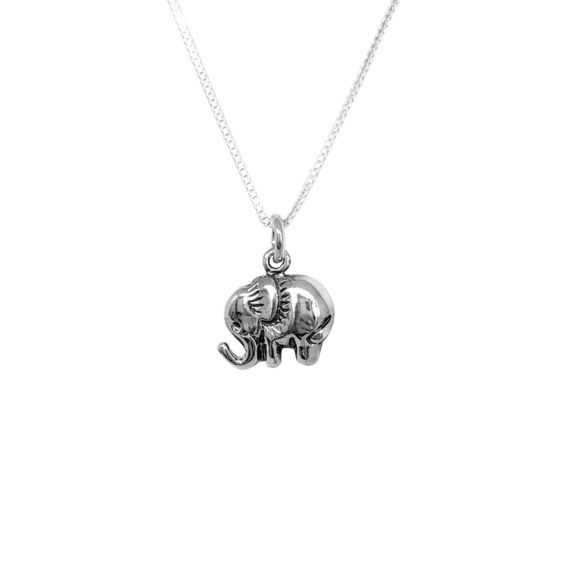 Collar Elefante Plata Fina 925-2