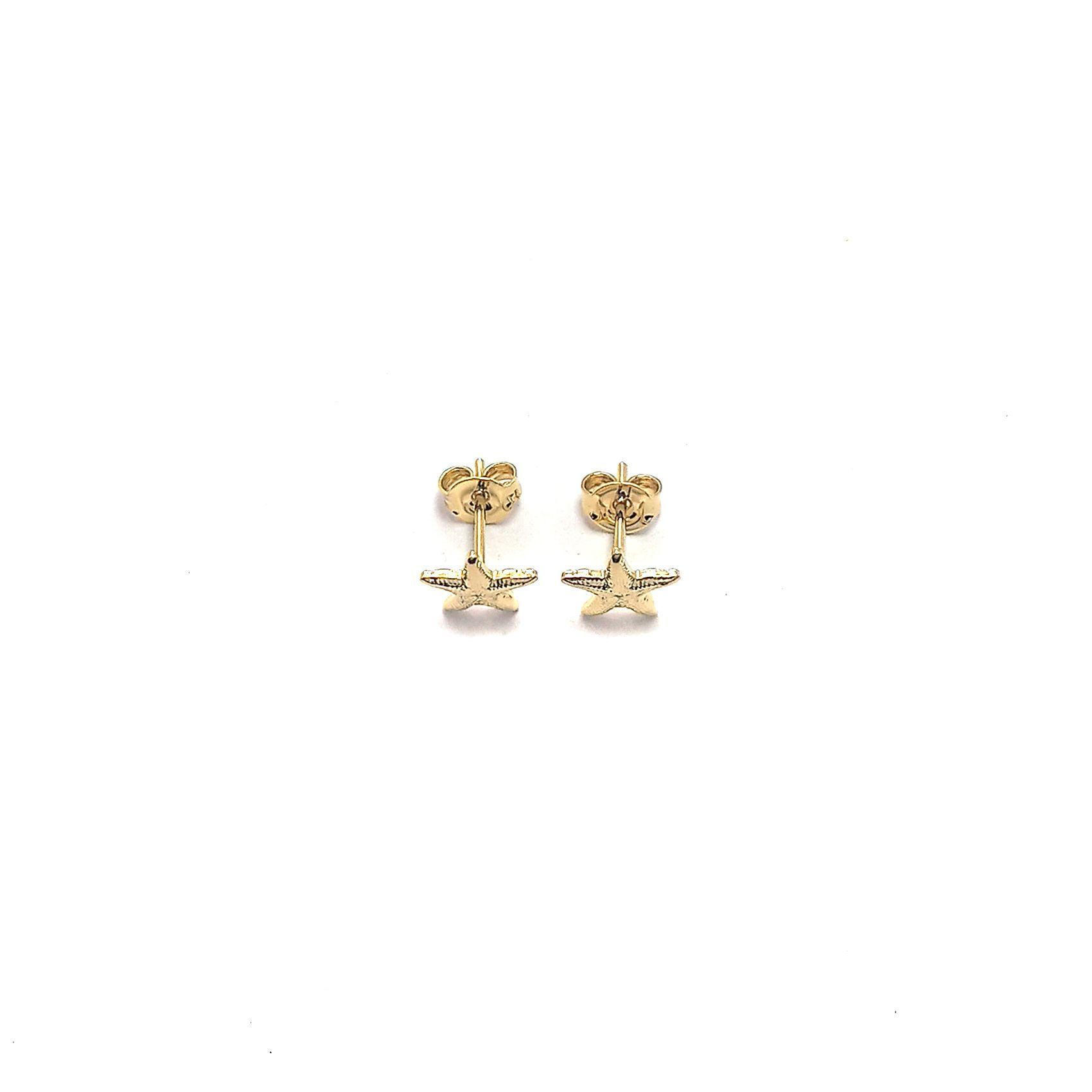 Aros Estrella De Mar Enchapado Oro 18K-2