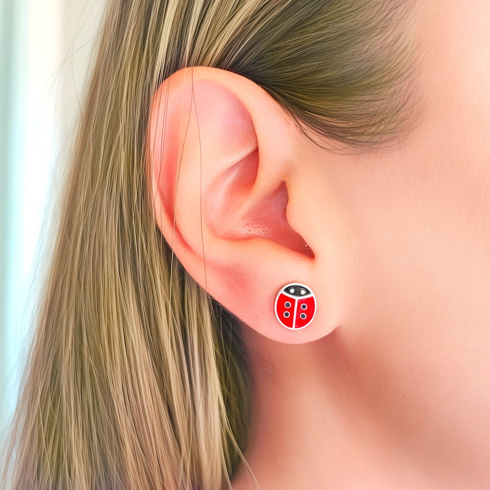 Aros Chinita Plana Plata Fina 925 -2
