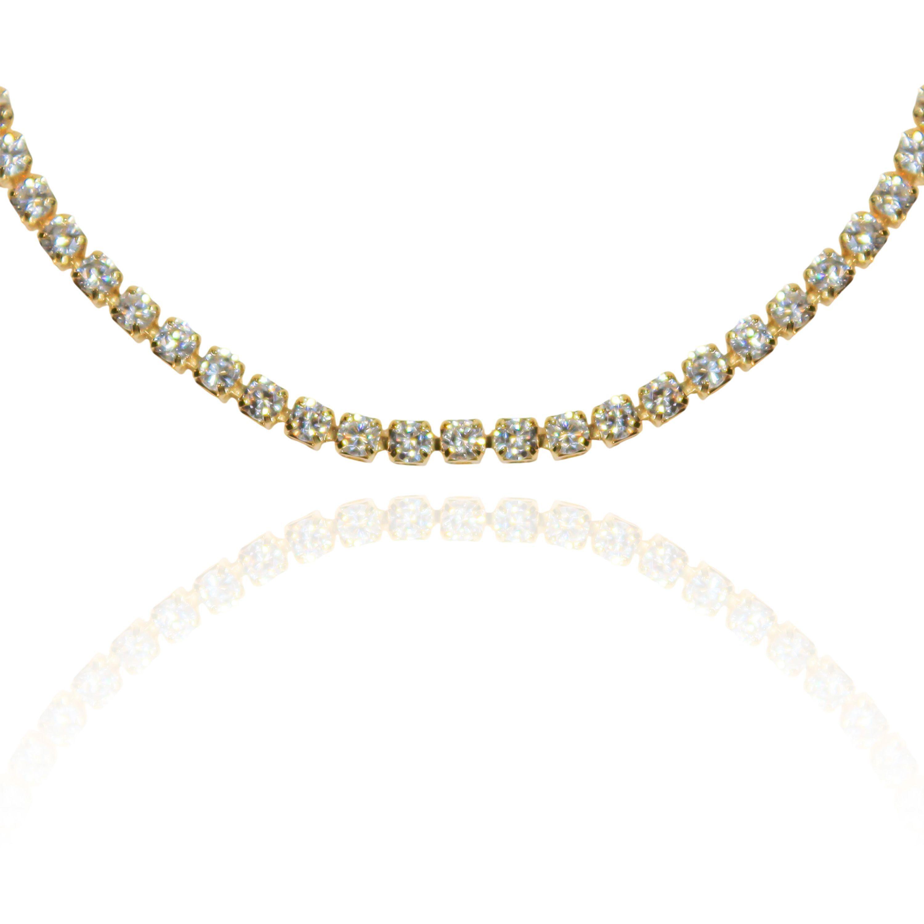 Pulsera Jazmín Circón Blanco Enchapado Oro 18K-1