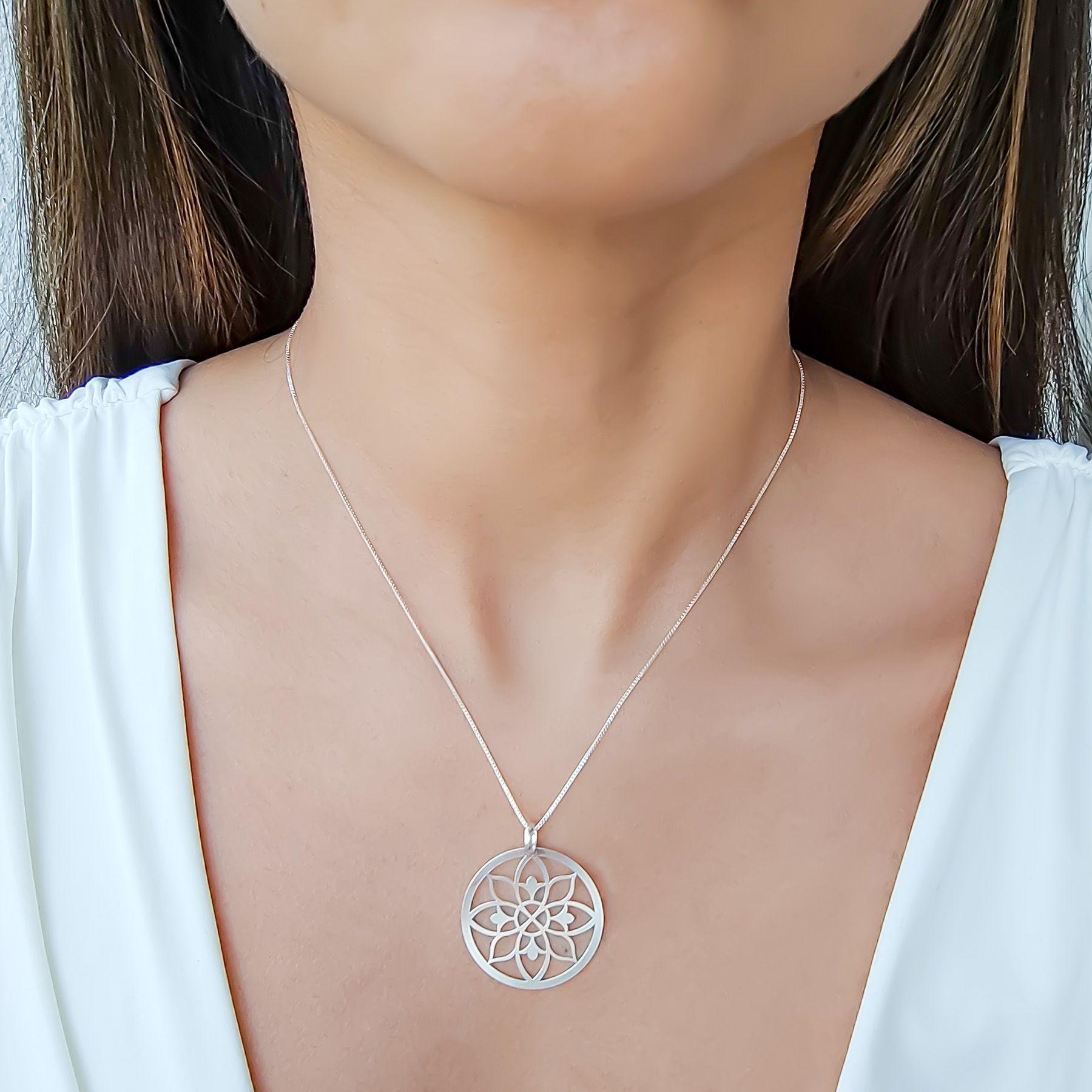 Collar Flor de la Vida Plata Fina 925-2