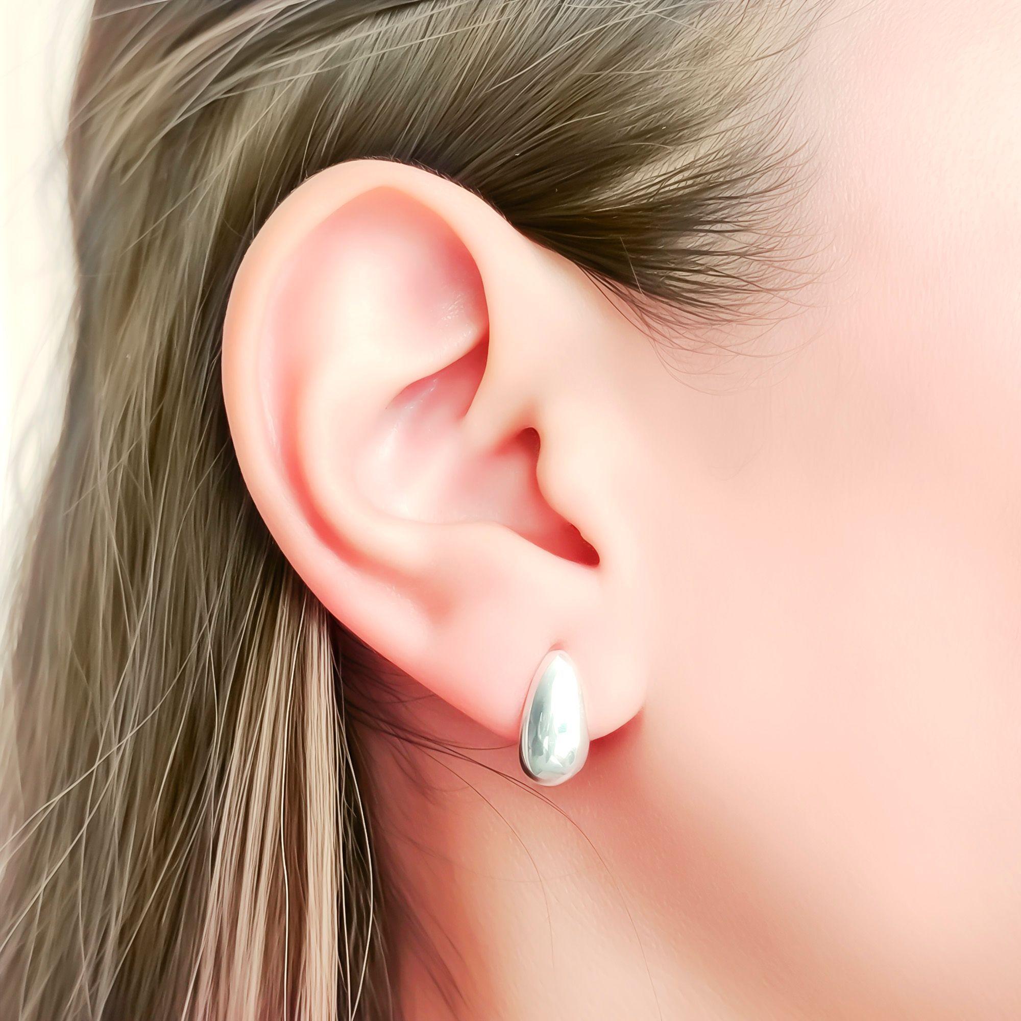 Aros Gota Silvia Plata Fina 925-3