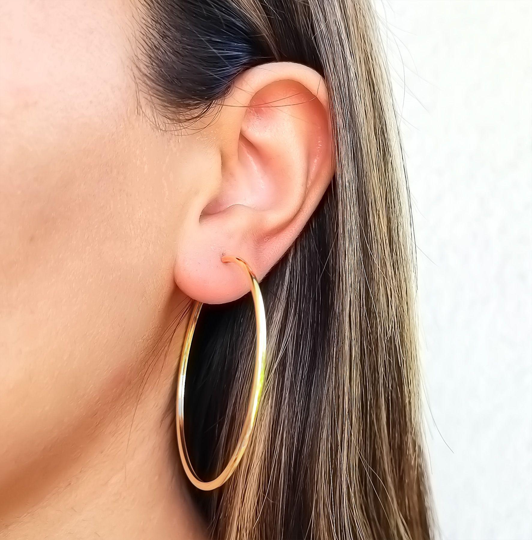 Aros Argolla 50mm Enchapado Oro 18K-2