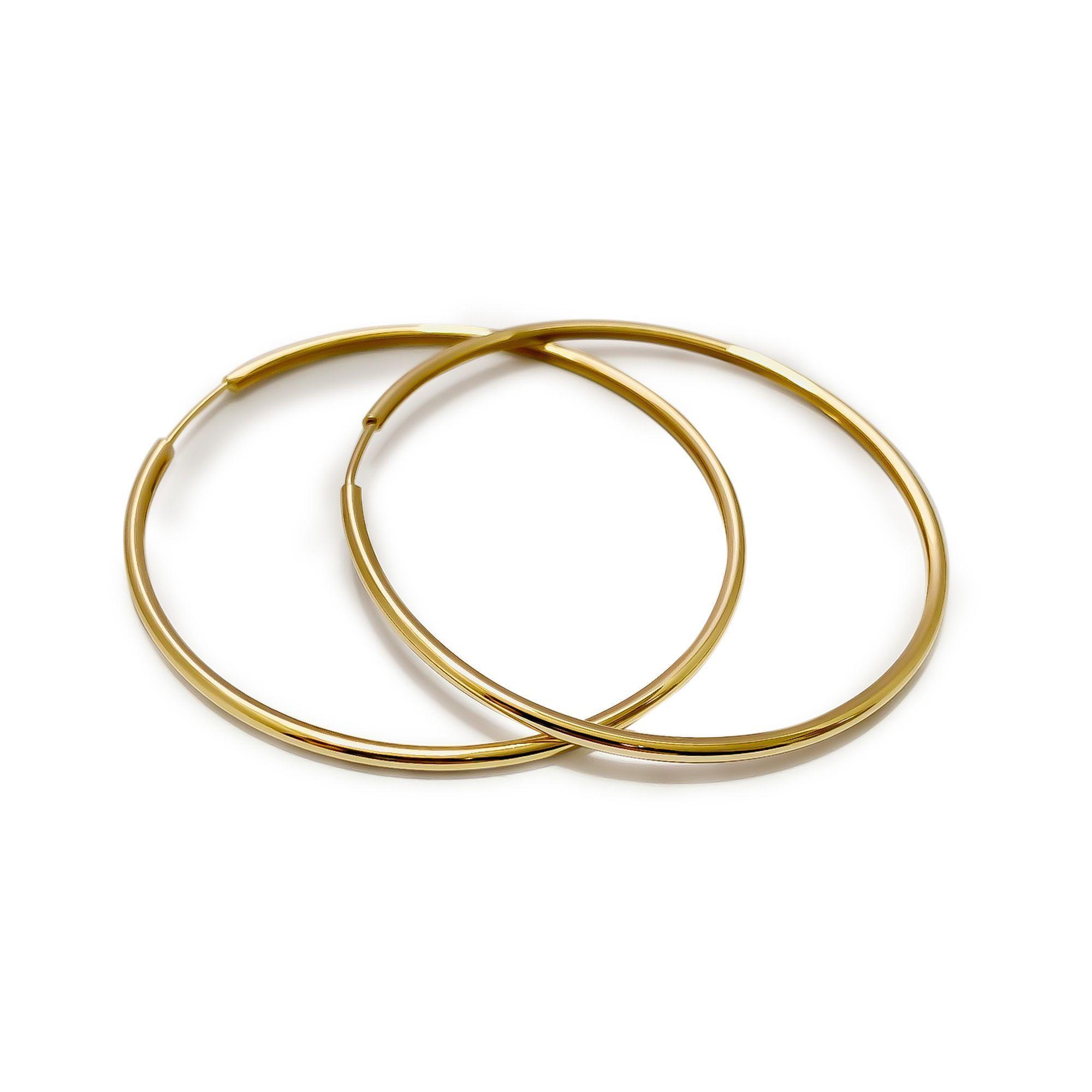 Aros Argolla 50mm Enchapado Oro 18K-2