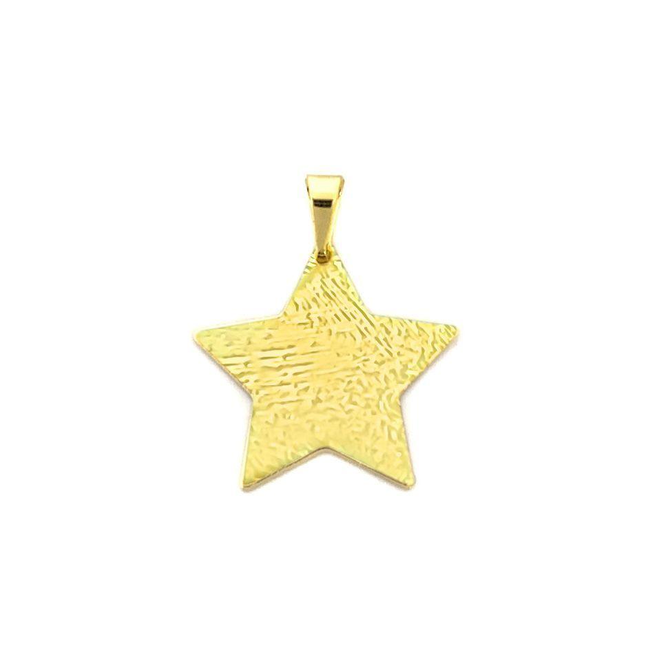 Colgante Estrella Plana Enchapado Oro 18Ka-2