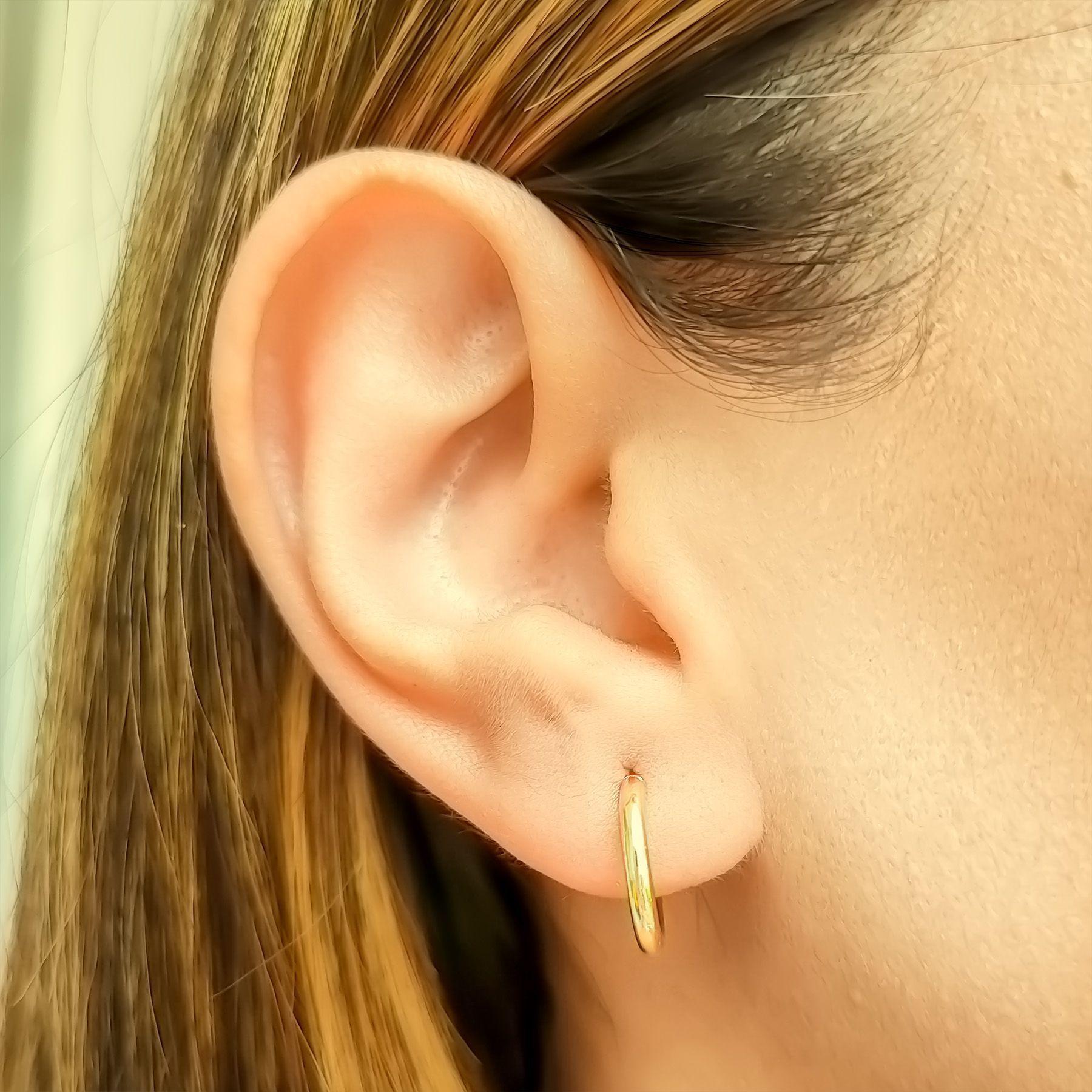 Aros Argolla Mini 14mm Enchapado Oro 18K-2