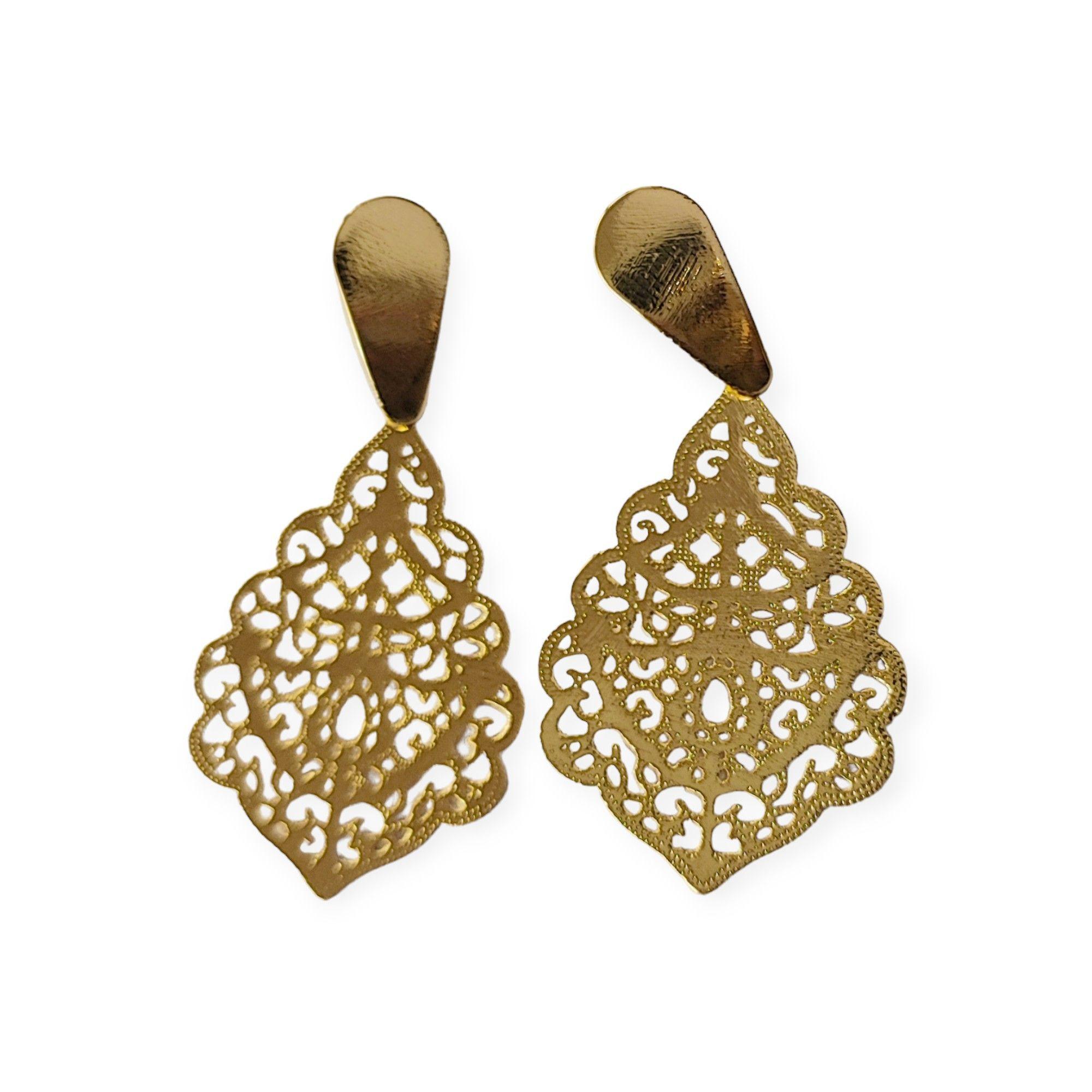 Aros Iris Enchapado Oro 18K-1
