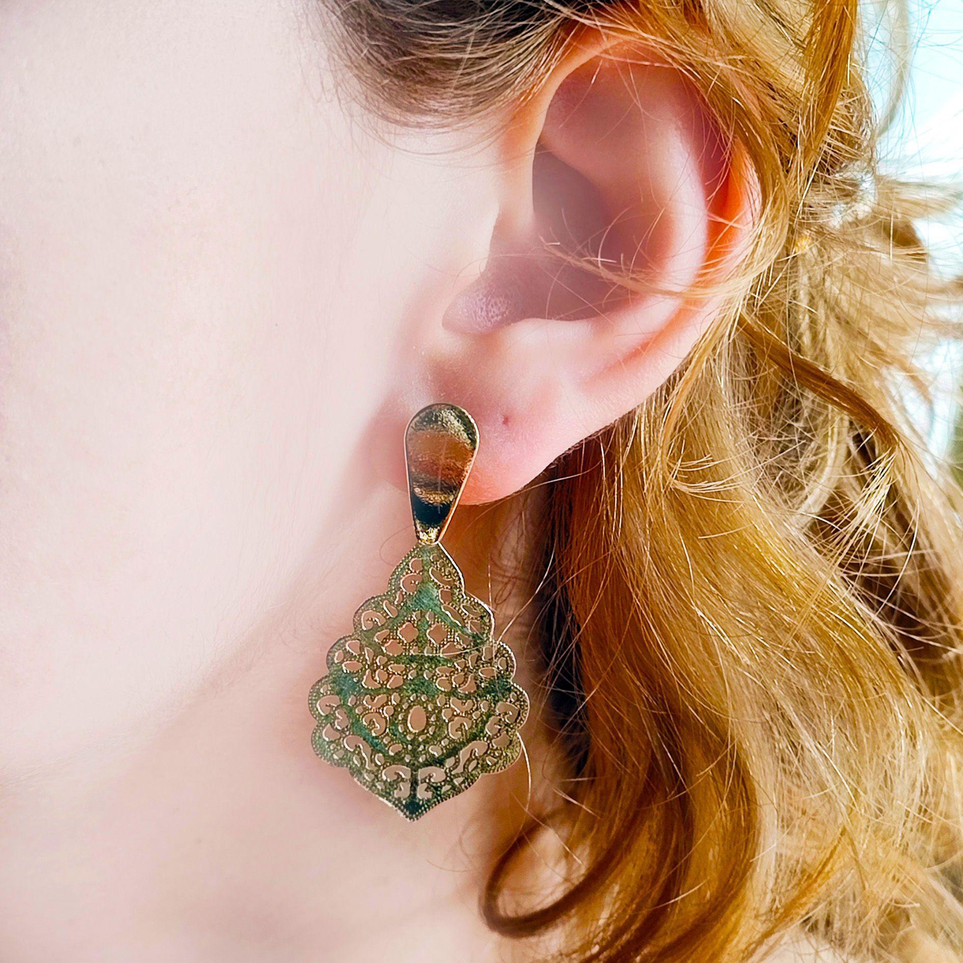 Aros Iris Enchapado Oro 18K-2