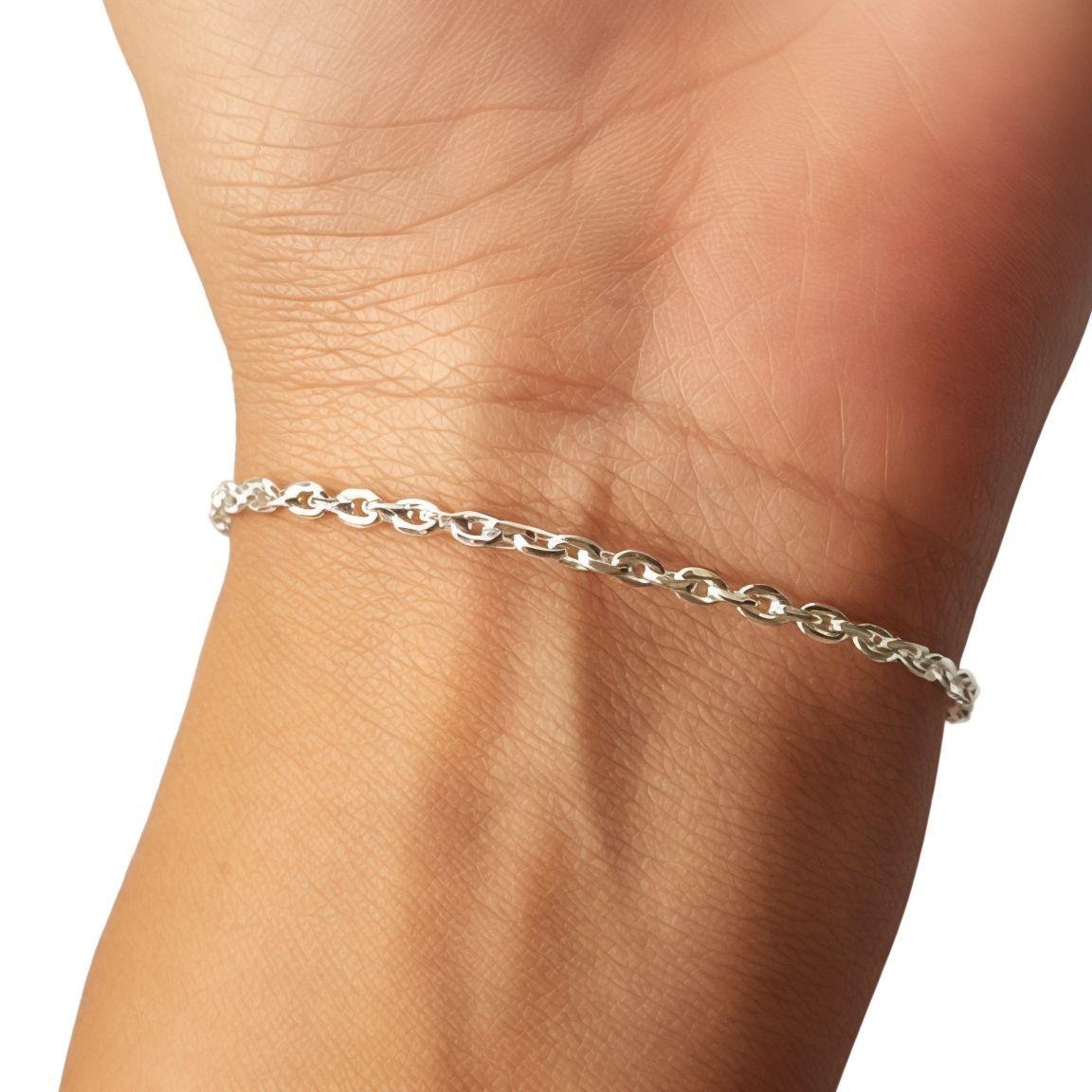 Pulsera Eslabón Limado Grande Plata Fina 925-2