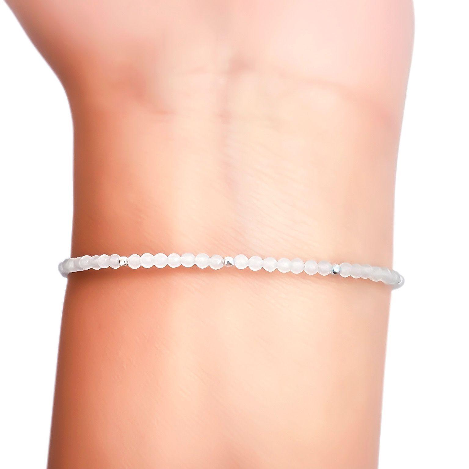 Pulsera Aguamarina Bolita Plata Fina 925-2