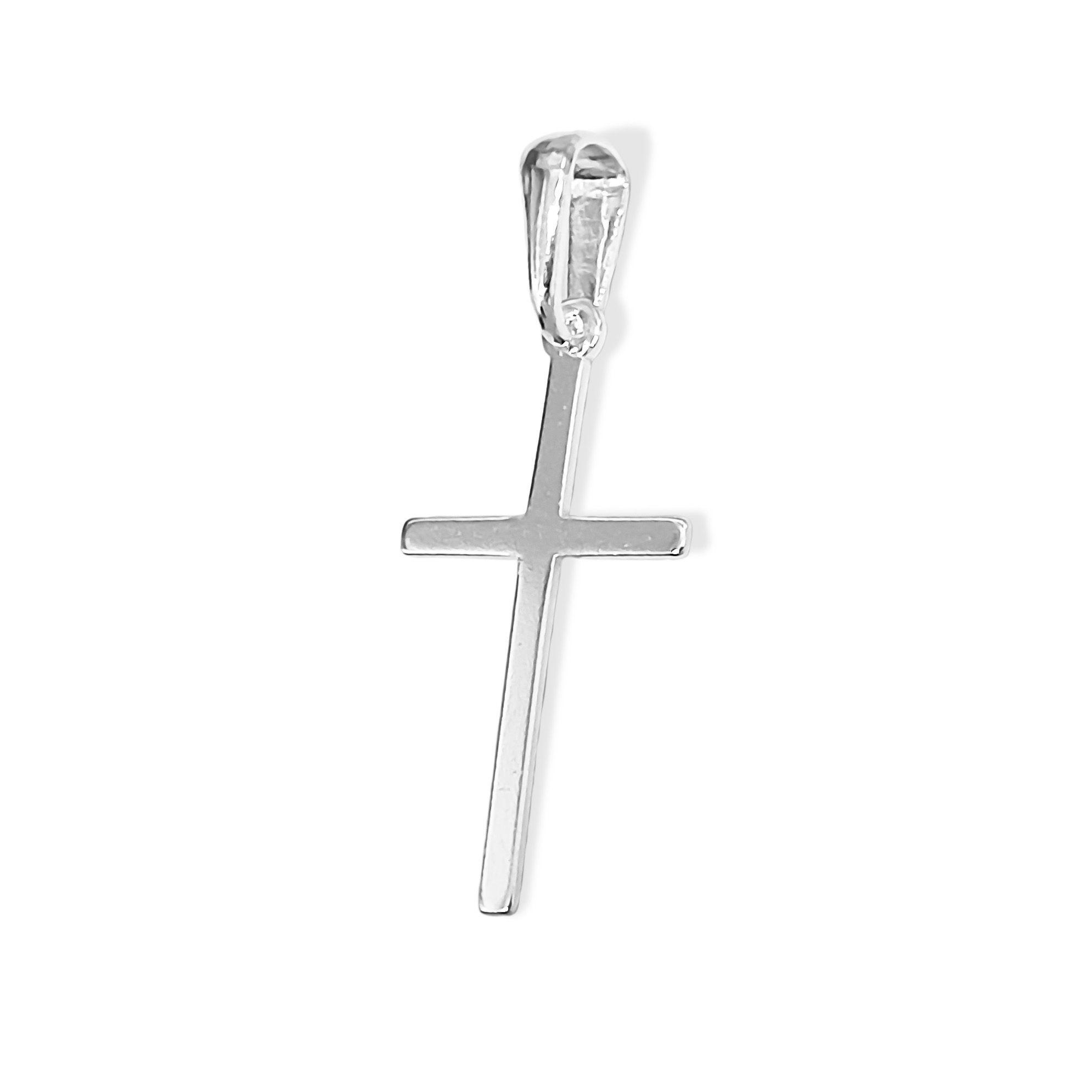 Colgante Cruz Lisa 24x14 Fina Plata Fina 925-0