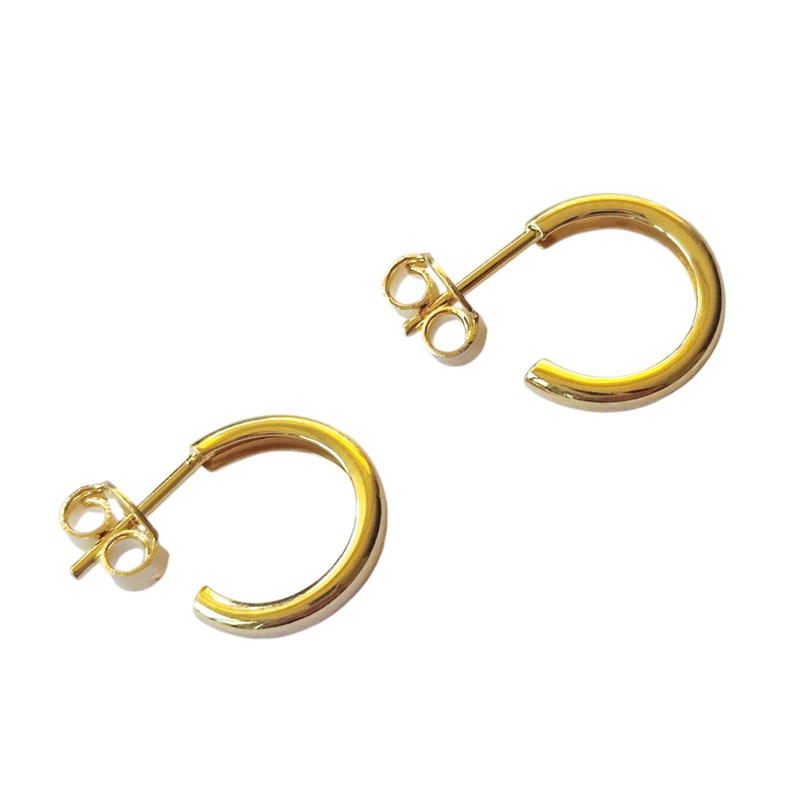 Aros Argolla Mini 12mm Enchapado Oro 18K-2