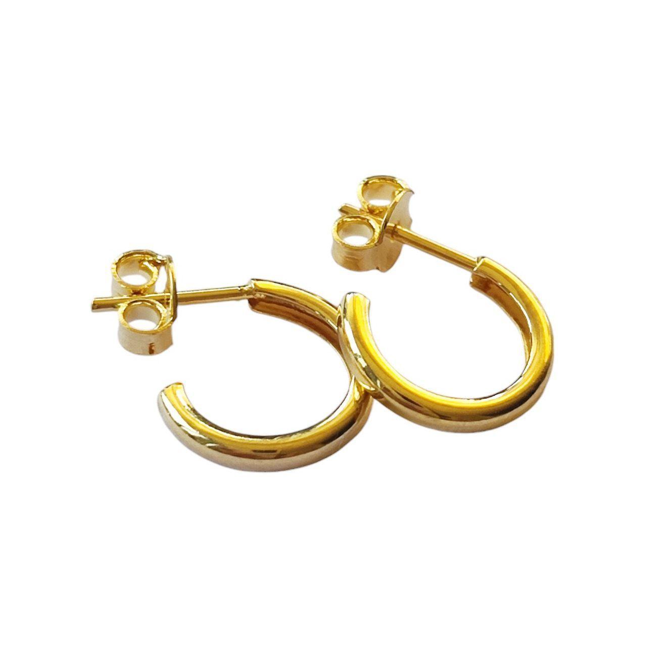 Aros Argolla Mini 12mm Enchapado Oro 18K-2