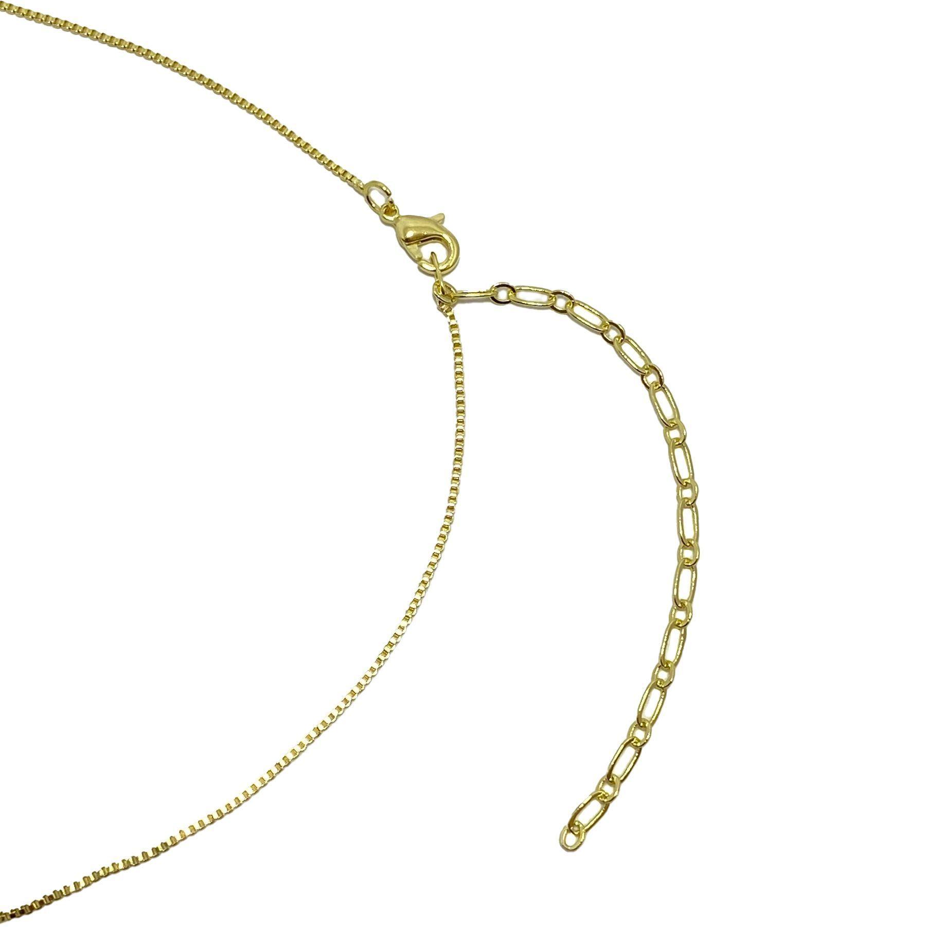 Collar Estrella Fugaz Cadena Veneciana Enchapado Oro 18K-3