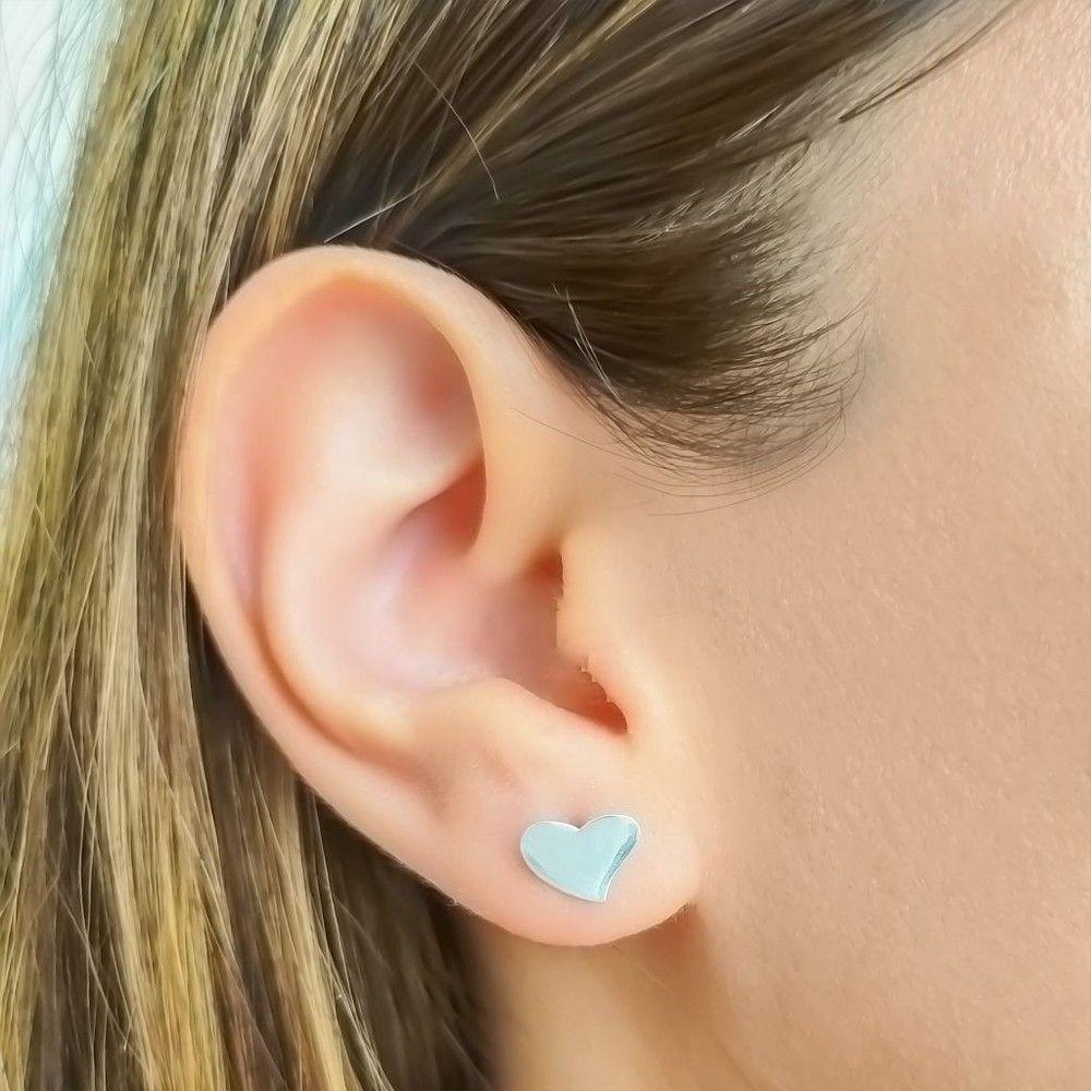 Aros Corazón Tierno Plata Fina 925-3
