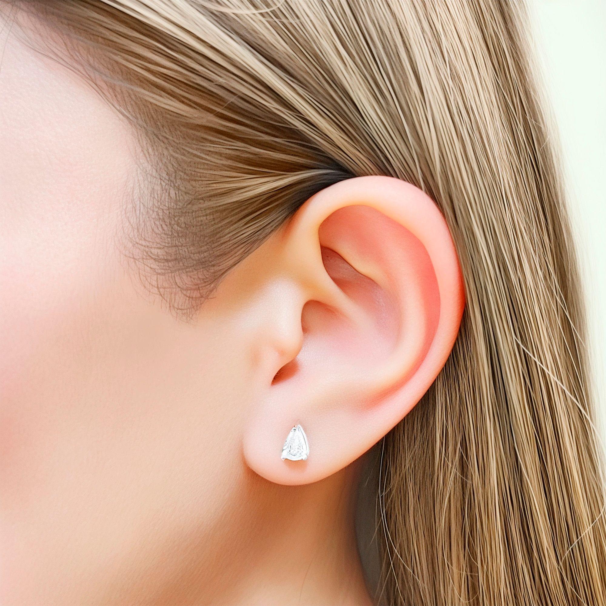 Aros Punto De Luz Gota Grifa Plata Fina 925-2