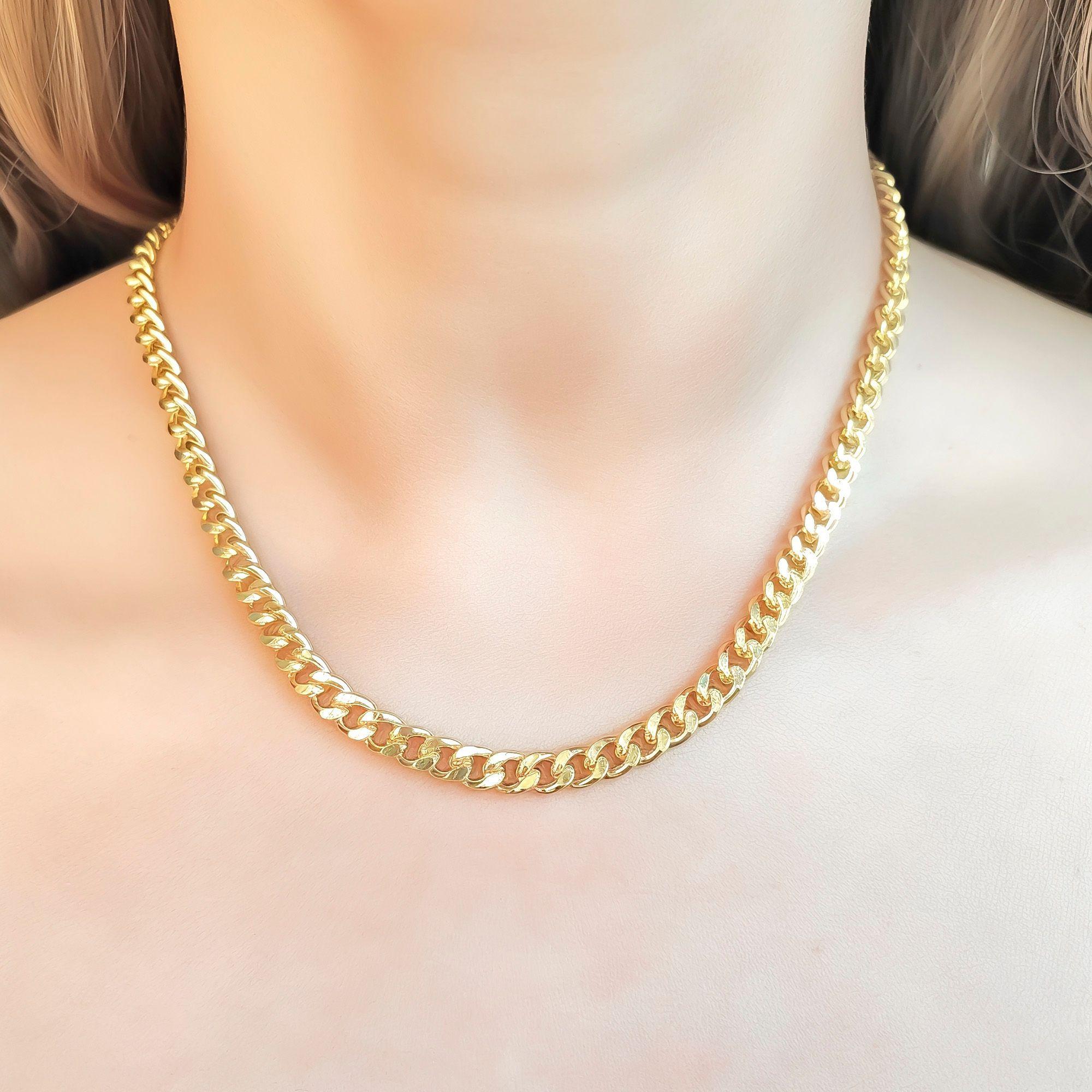 Cadena Grumet Grueso Enchapado Oro 18K -2