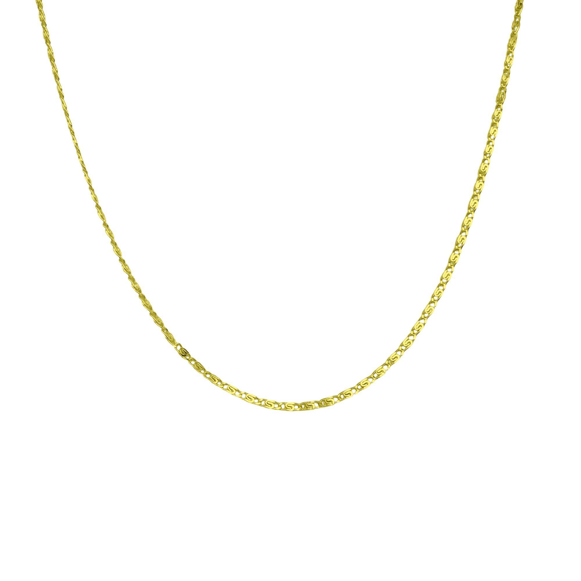 Cadena Elsa Plano Enchapado Oro 18K-2