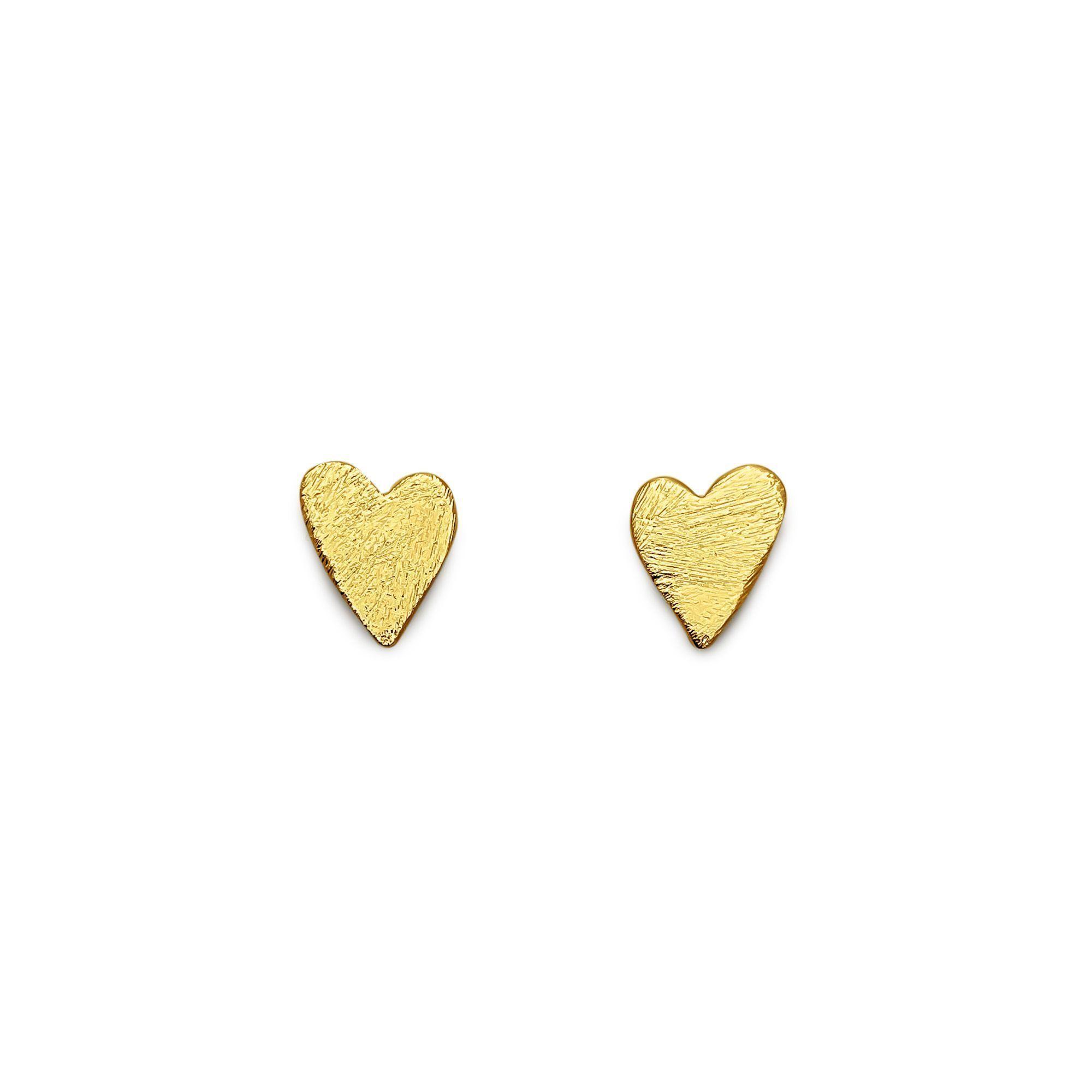 Aros Corazón Tierno Enchapado Oro 18K-0