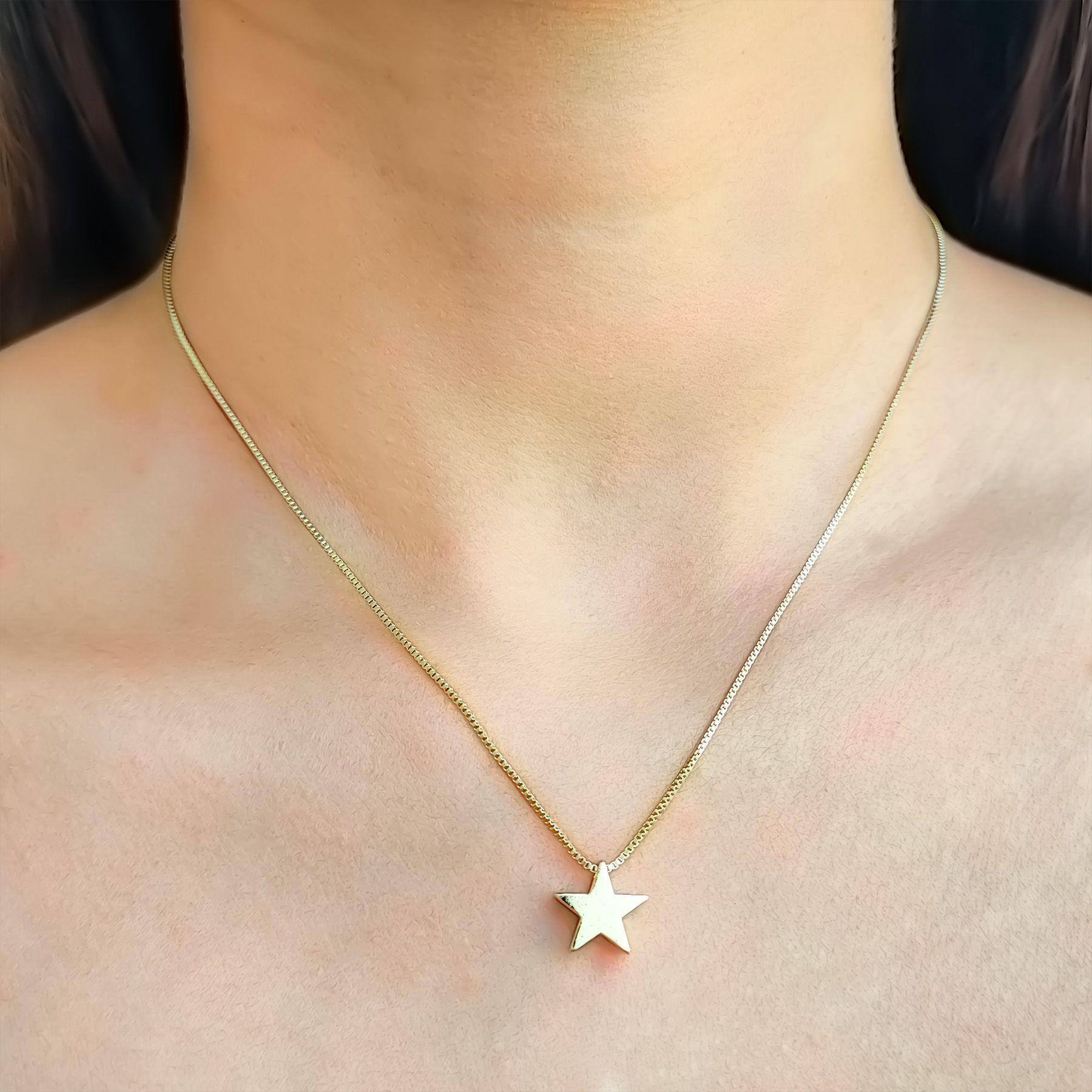 Collar Estrella Enchapado Oro 18K-2