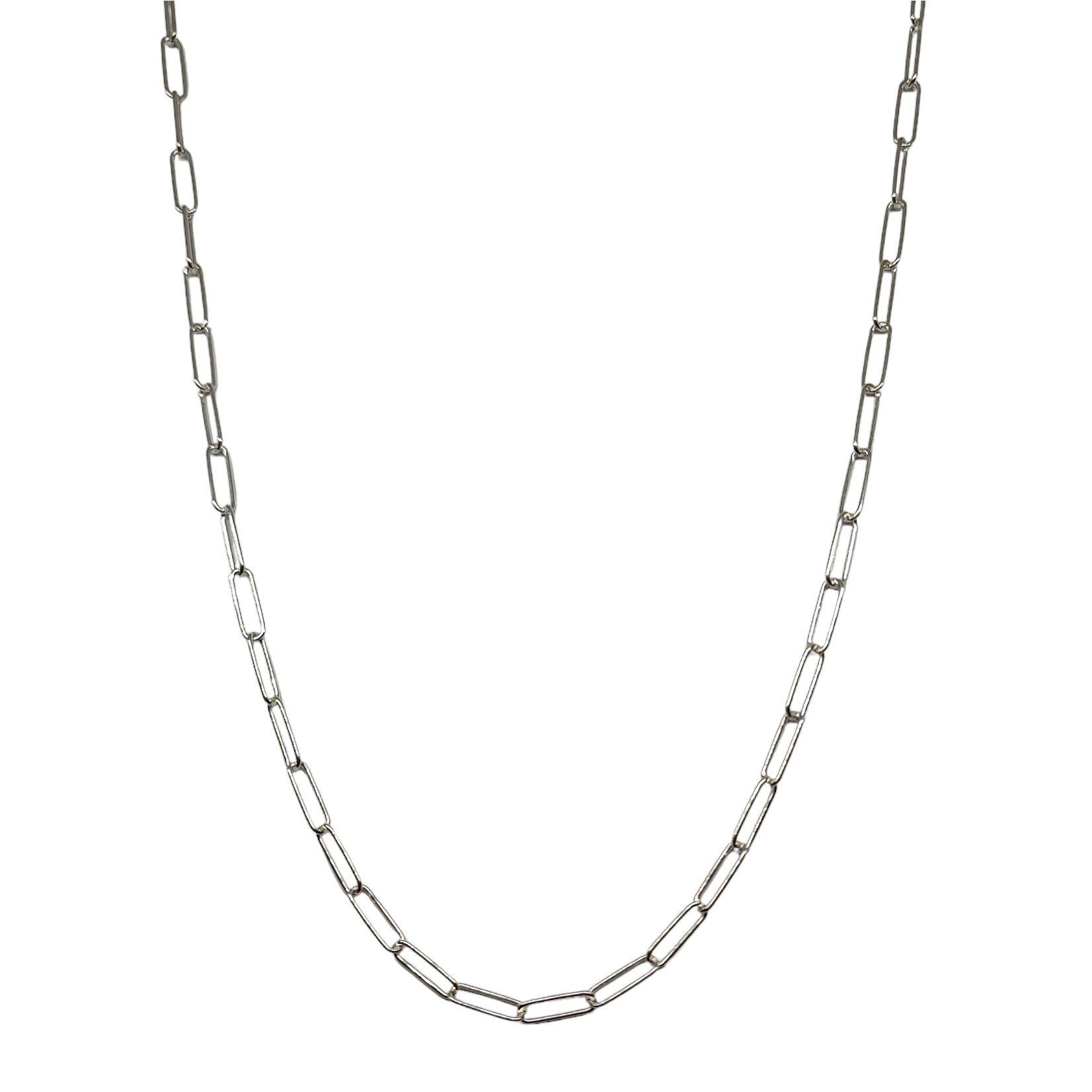 Cadena 45cm Eslabón Alargado 9x3mm Plata Fina 925-0