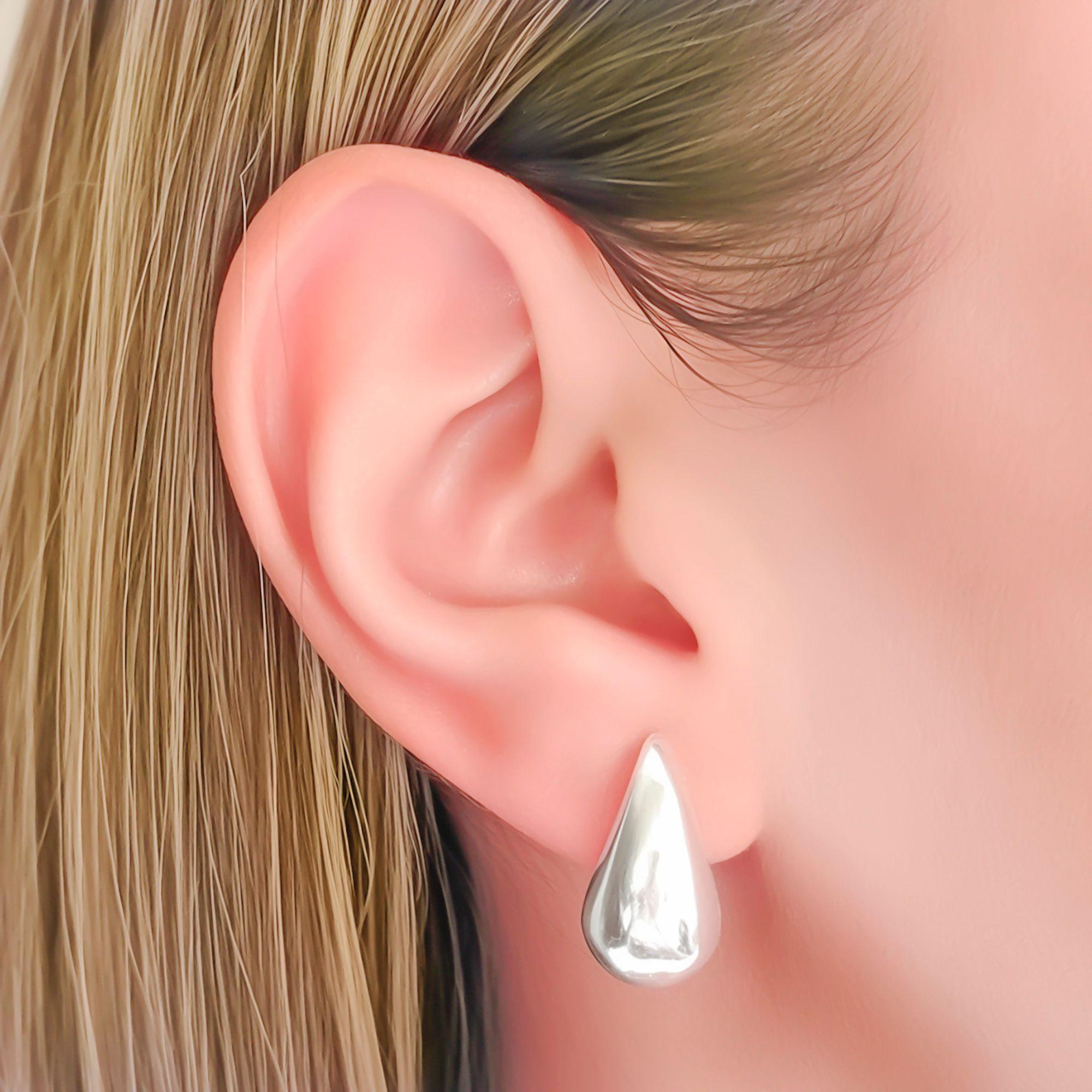 Aros Gota Gabriela Plata Fina 925-2
