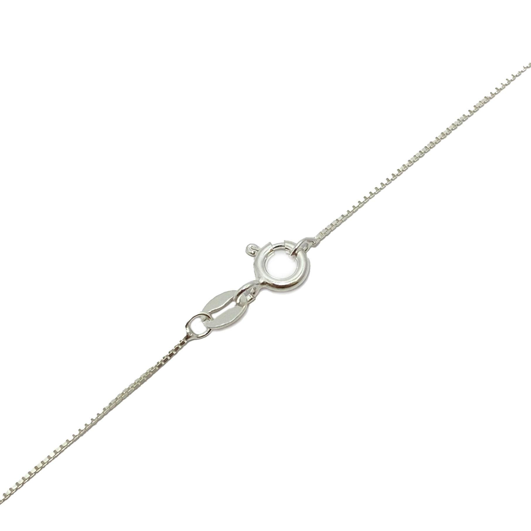 Collar Cristal Gota 45cm Plata Fina 925-2