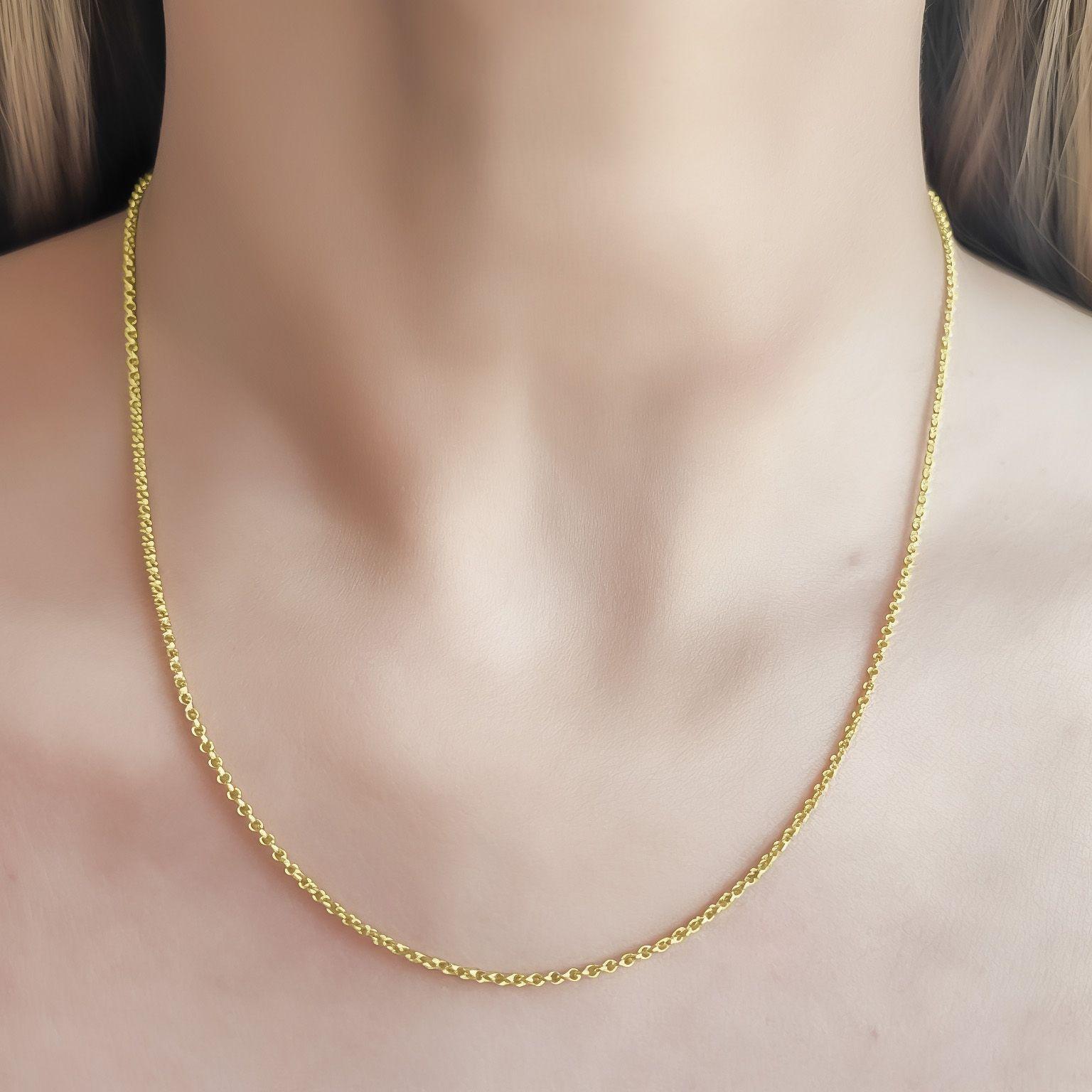 Cadena Rolo Fino Enchapado Oro 18K-1