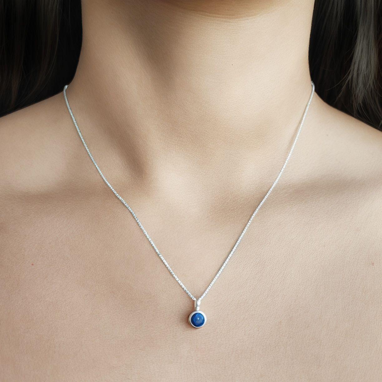 Collar Naisha Lapislázuli Plata Fina 925-2