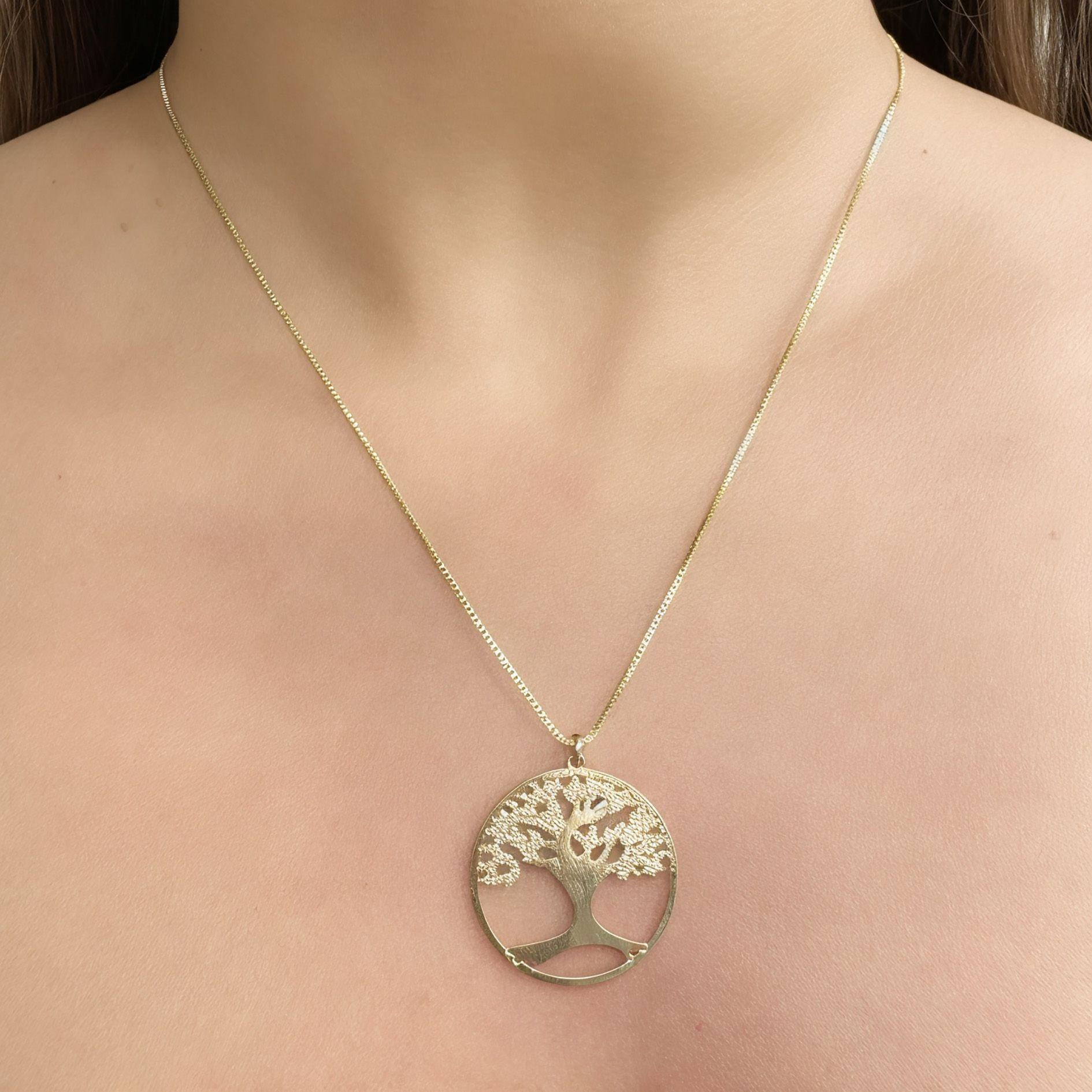 Collar Árbol De La Vida Enchapado Oro 18K-2