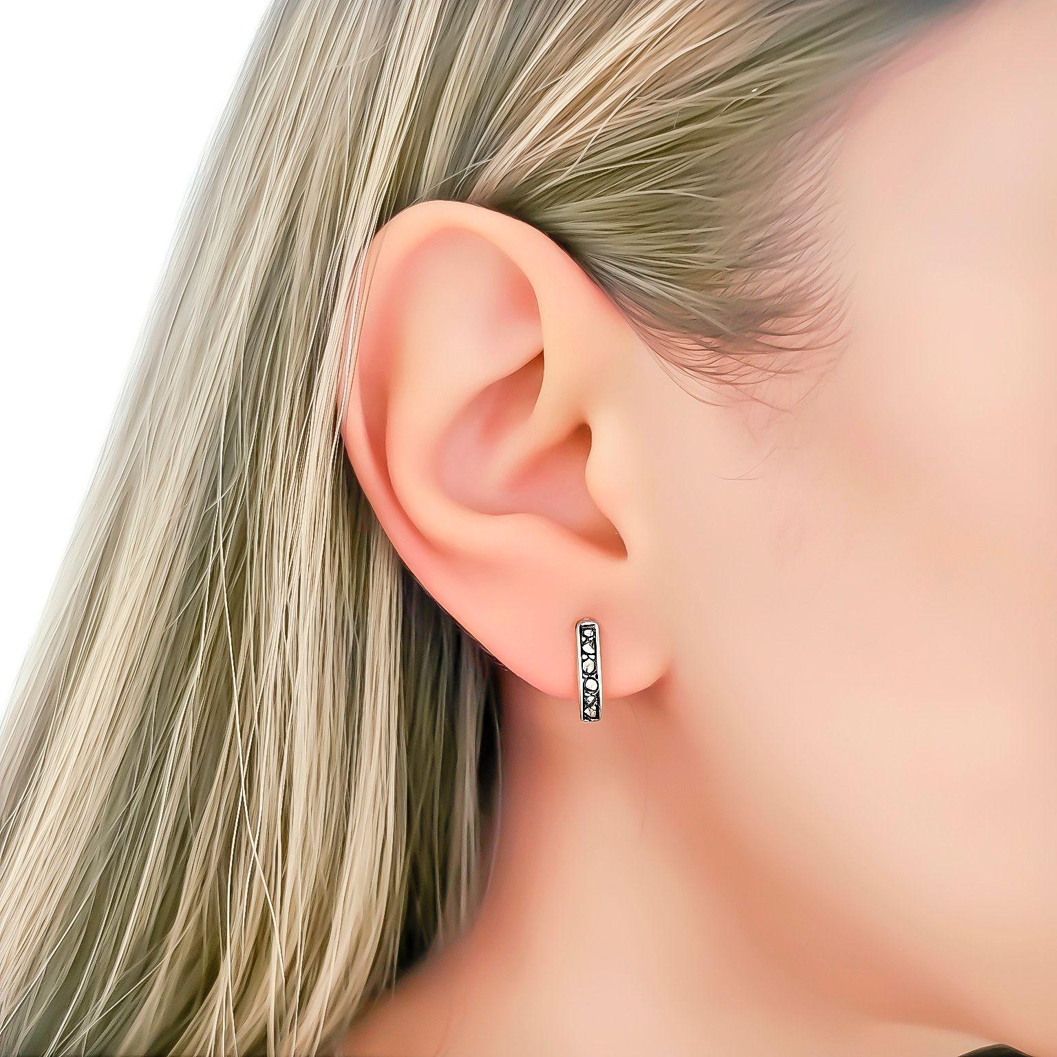 Aros Argolla Marquesita 12mm Plata Fina 925-2