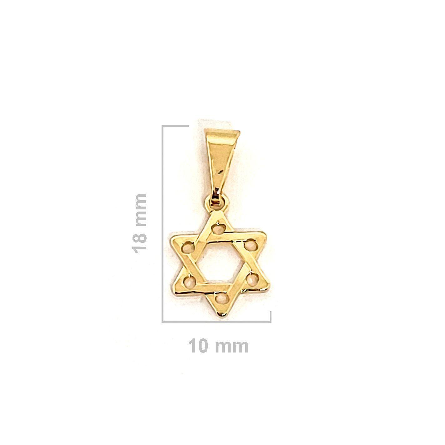 Colgante Estrella de David Pequeño Enchapado Oro 18K-2