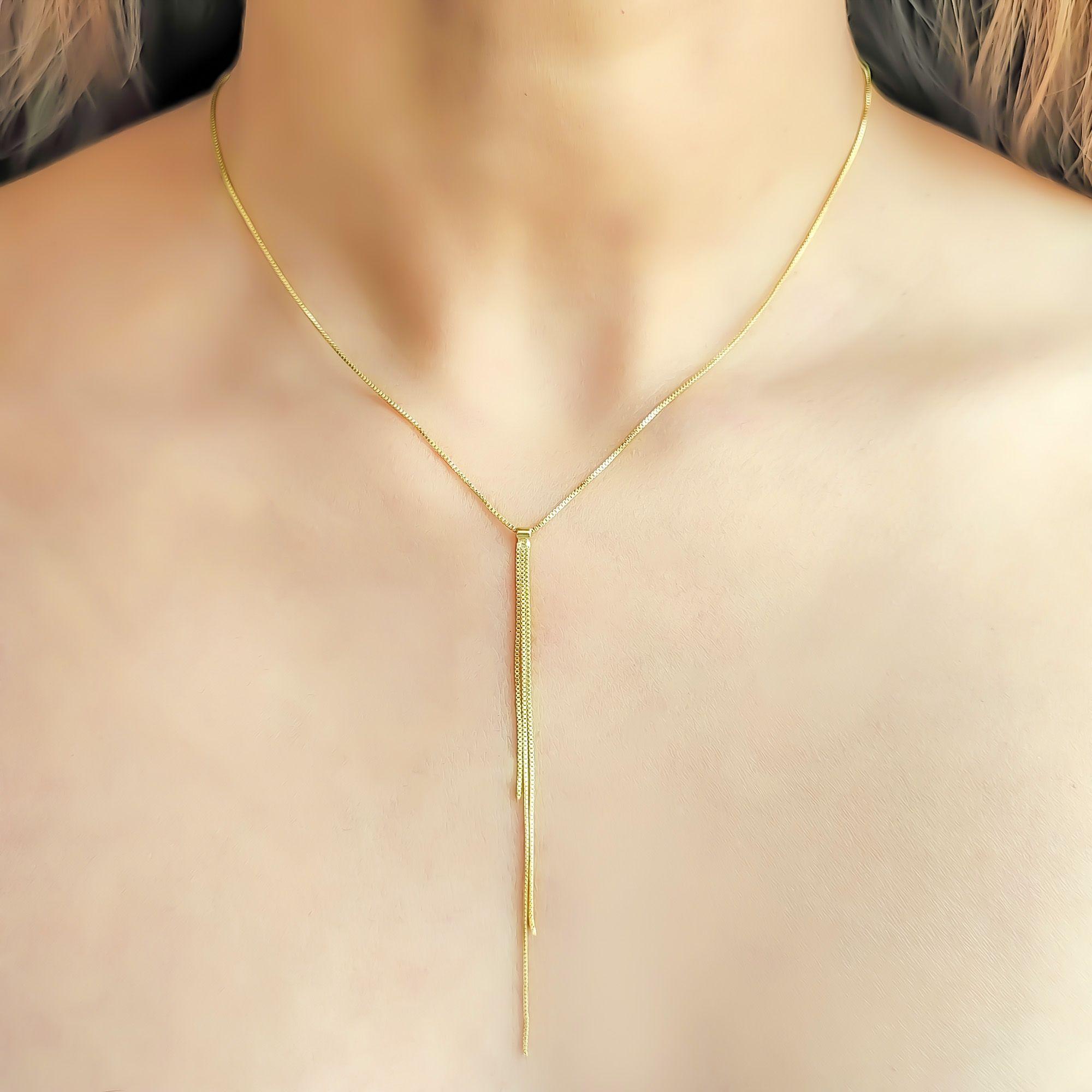 Collar Corbatero Cassandra Enchapado Oro 18K-2