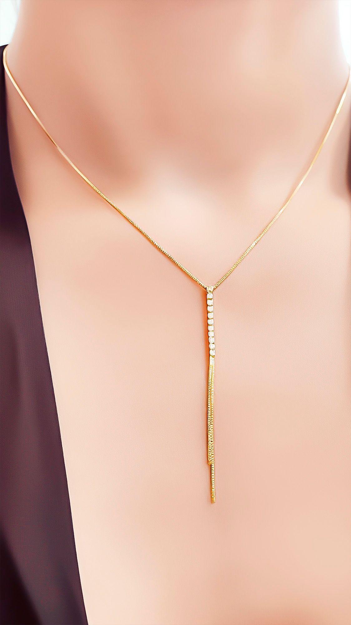 Collar Corbatero Cassandra Enchapado Oro 18K-4