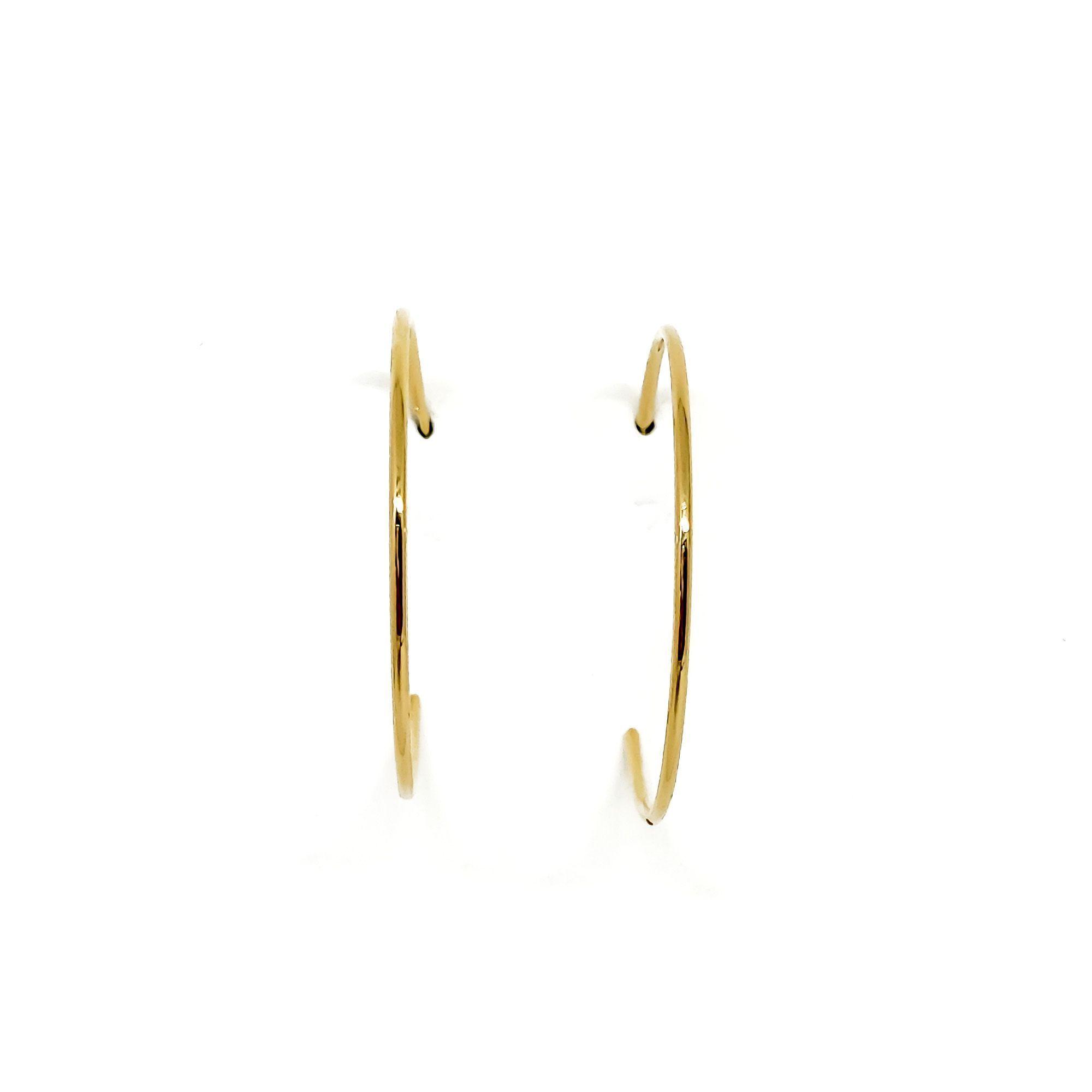 Aros Argollas 35mm Enchapado Oro 18K-3
