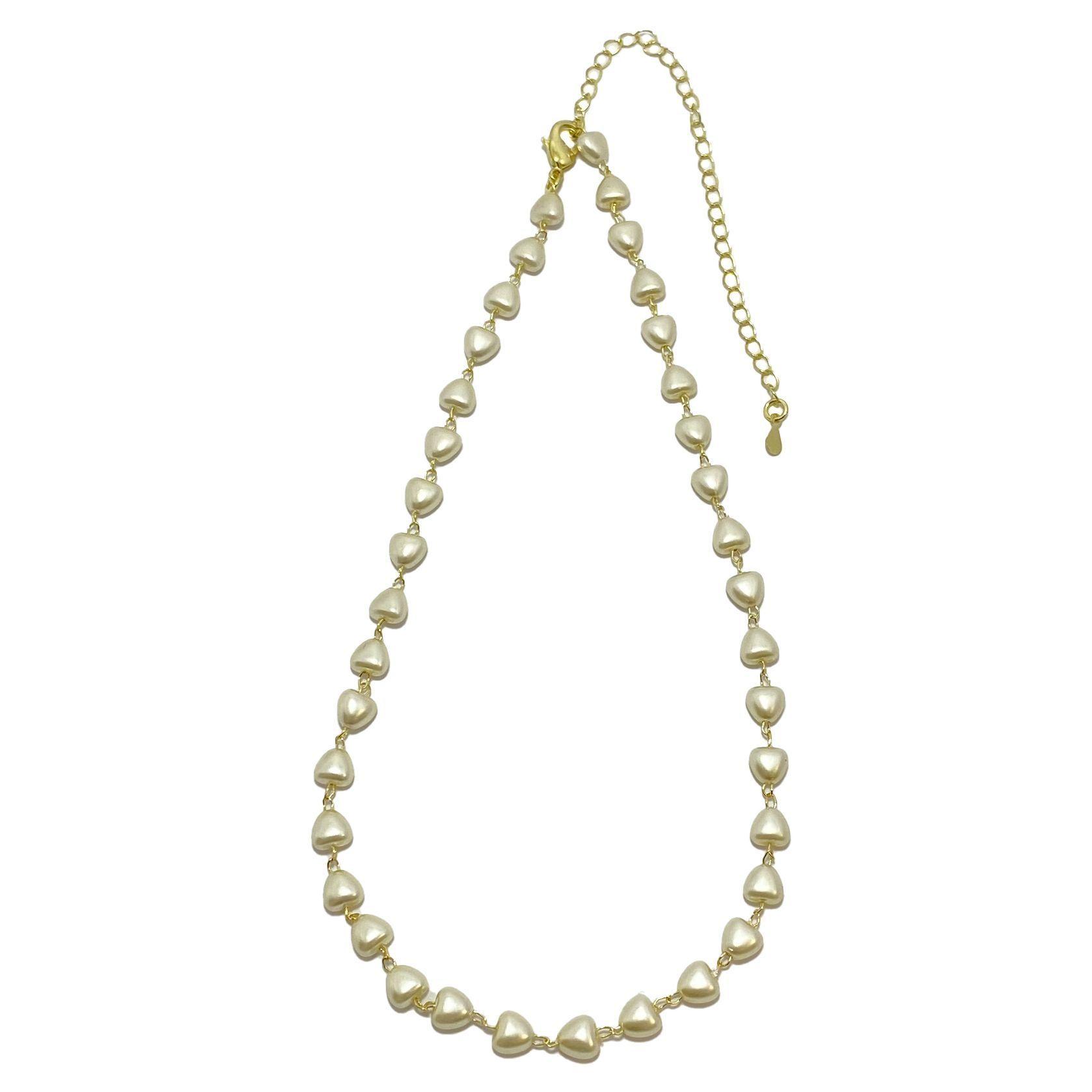 Collar Choker Hannah Perla Sintética Enchapado Oro 18K-0