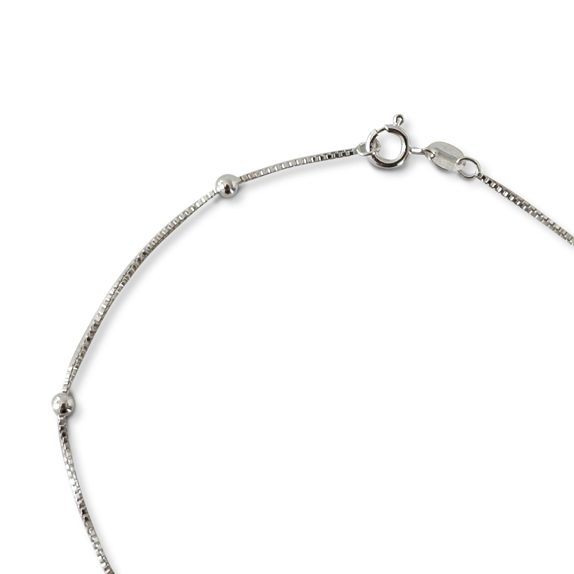 Tobillera Veneciana Bolita Plata Fina 925-1
