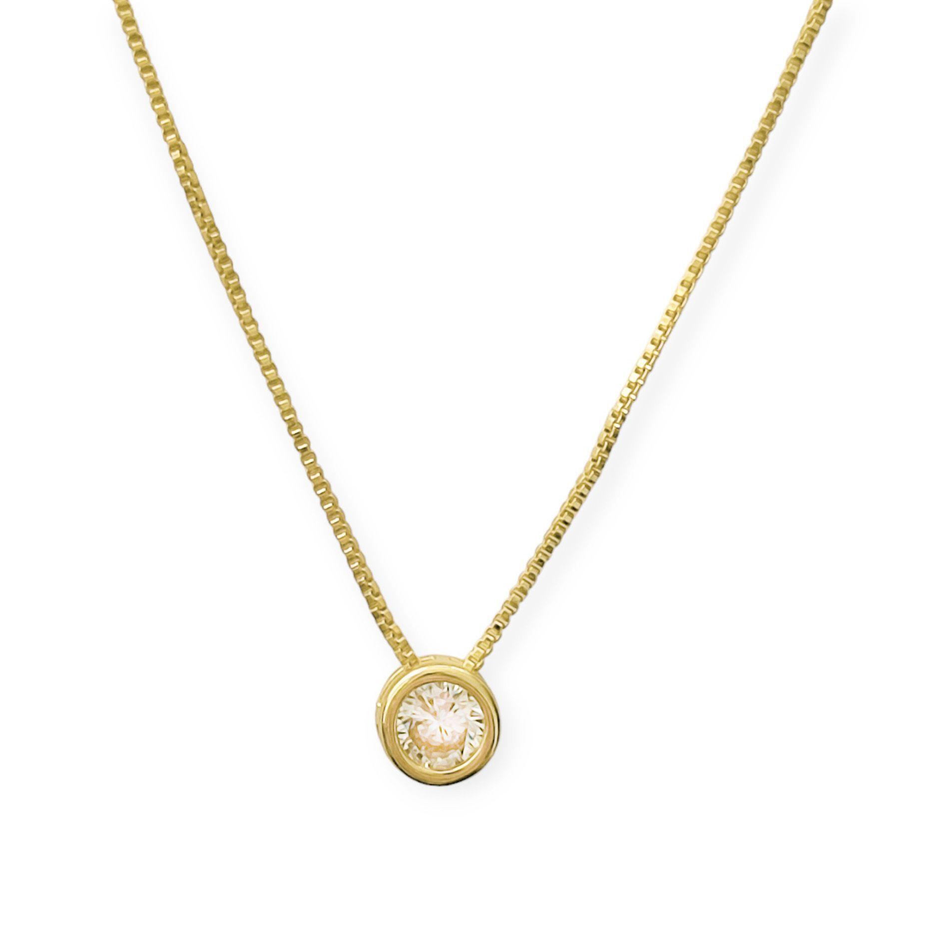 Collar Punto de Luz 6mm Enchapado Oro 18K-2