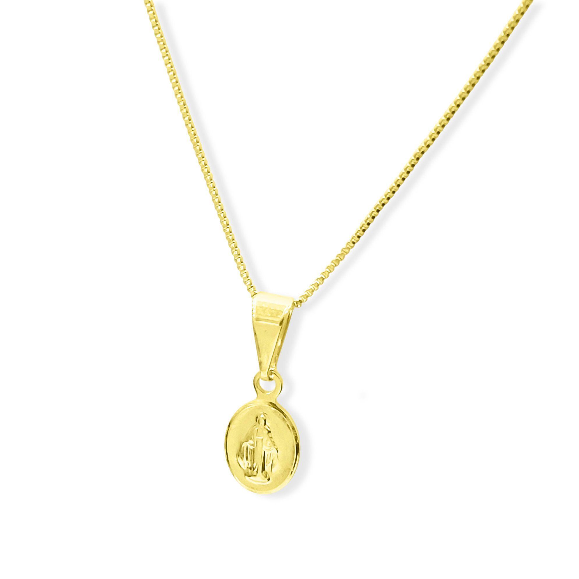 Collar Virgen de los Rayos Mini Veneciana Enchapado Oro 18K-1